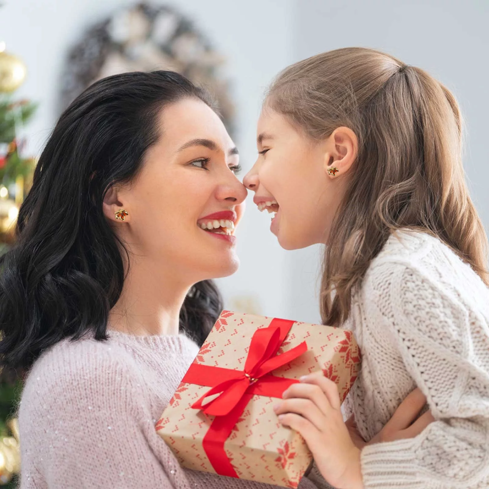 BOLUOYI Graduation Dress Sparkling Diamond Water Drop Maple Leaf Earrings Light Small Romanticss Autumn and Winter Silver Needle Earrings Female