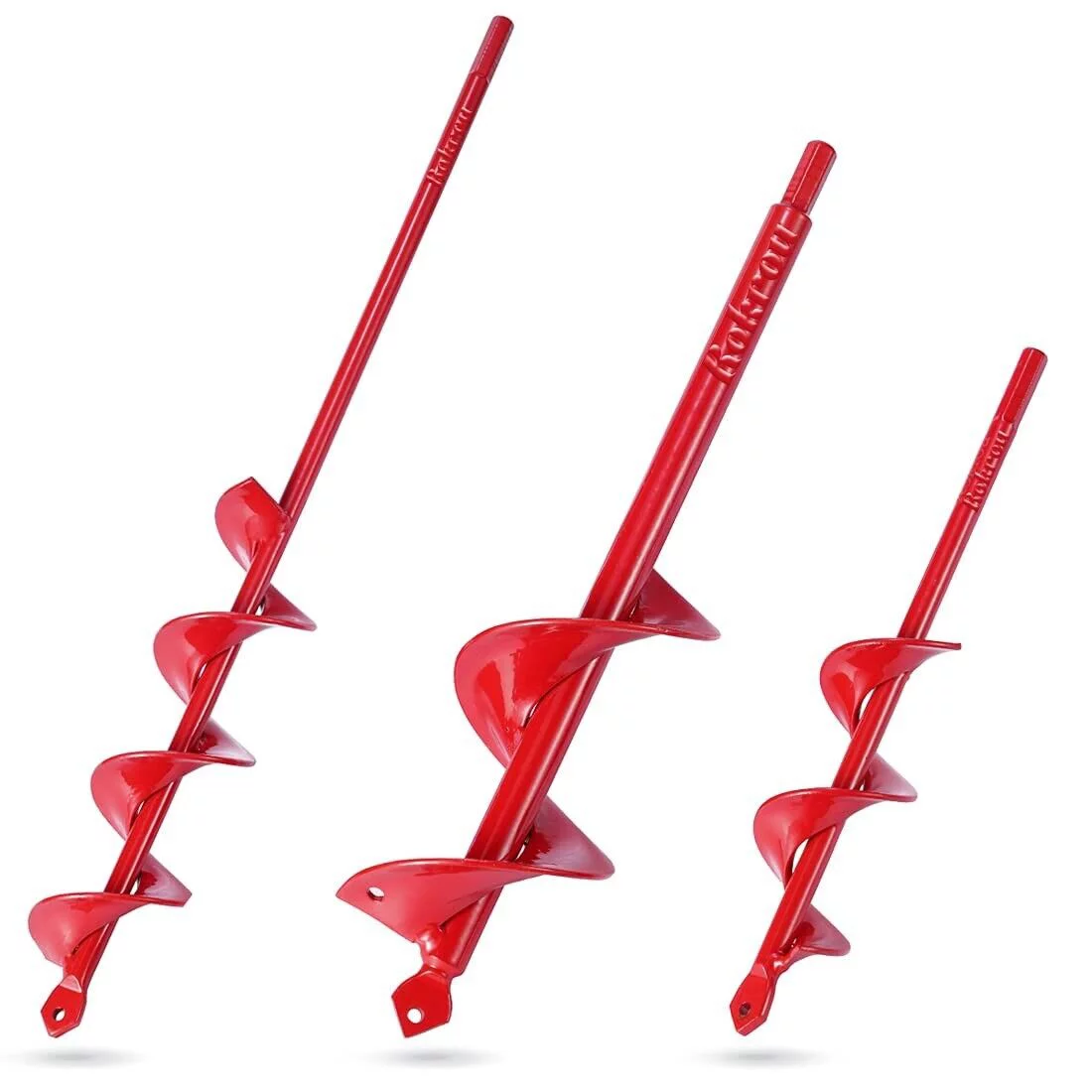 3pcs Auger Spiral Hole Drill Bit For Garden Yard Planting Spiral Drill Bit Set