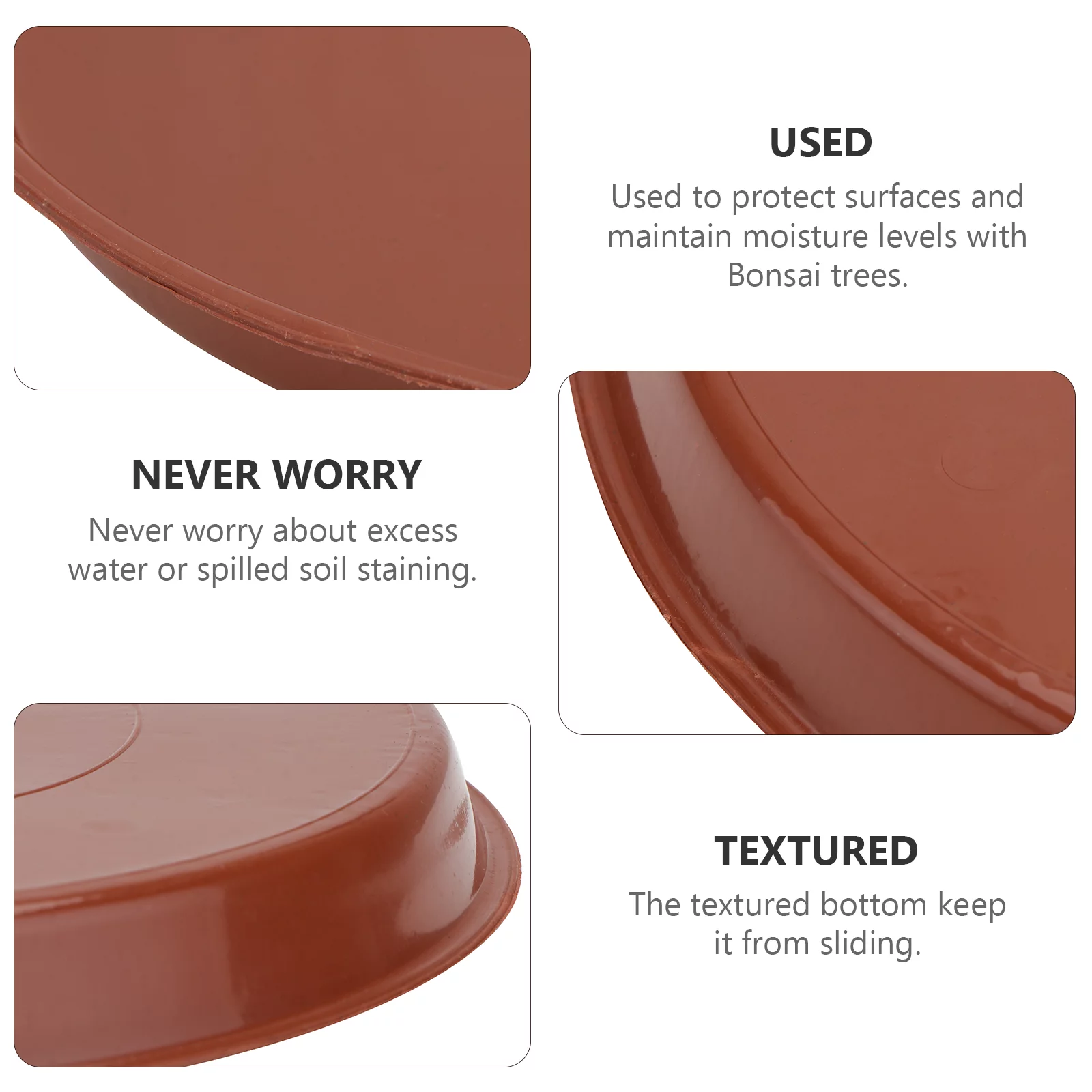 Gongxipen 10pcs Plastic Flowerpot Drip Tray Plant Pot Saucer for Fleshiness Planter Garden Balcony - Type 280 (Red)