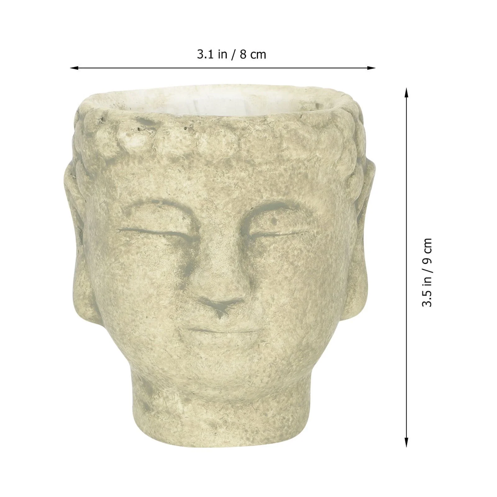 Gongxipen Buddha Head Shape Flower Pot Flower Planter Succulent Flower Planter Desktop Ornament