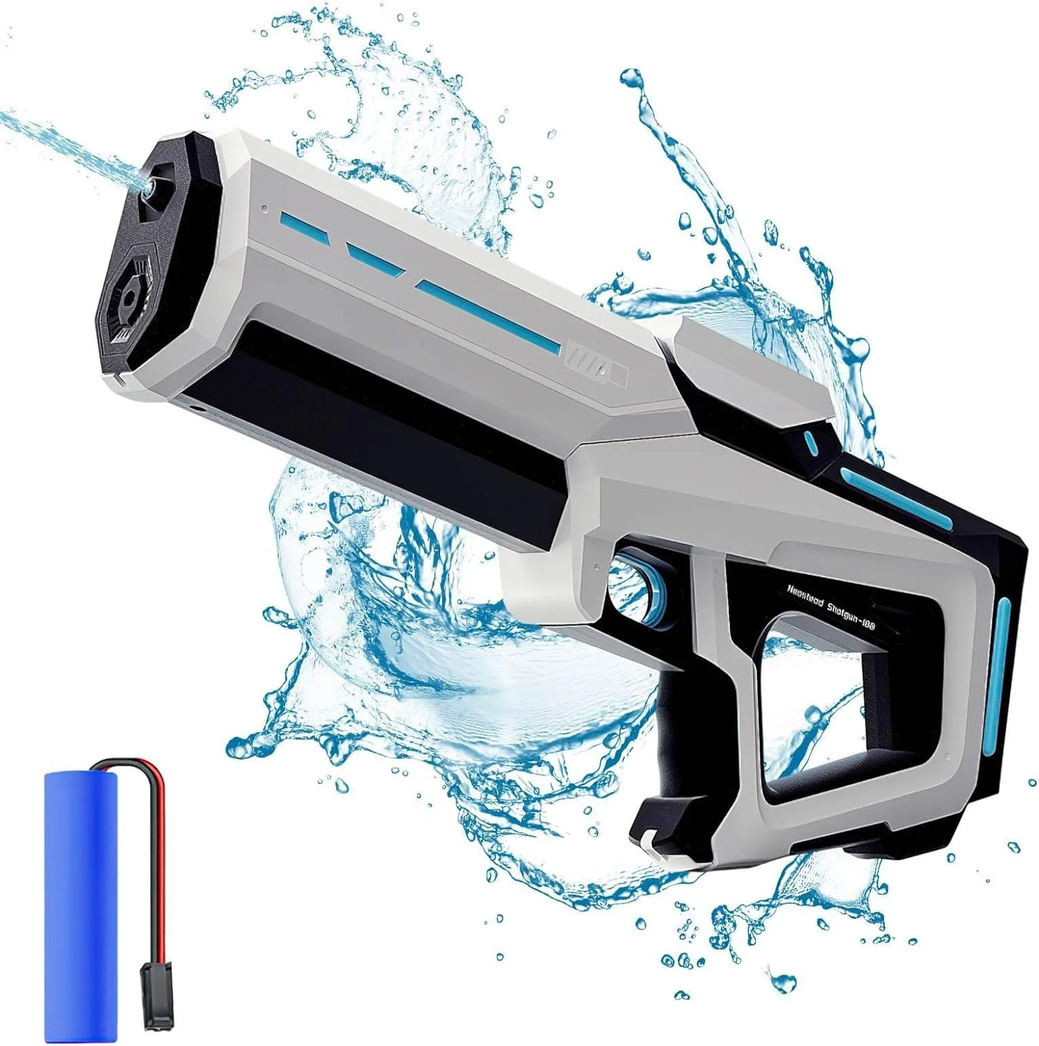 Electric Water Gun, Water Gun for Adults and Children, Electric Water Gun Automatic, 300ML 2 in 1 Electric Water Spray Gun with External Water Bottle Available, for Pool, Garden, Beach