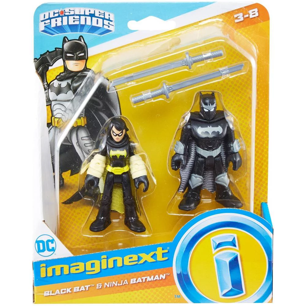 Imaginext DC Super Friends Black Bat and Ninja Batman Figure Set