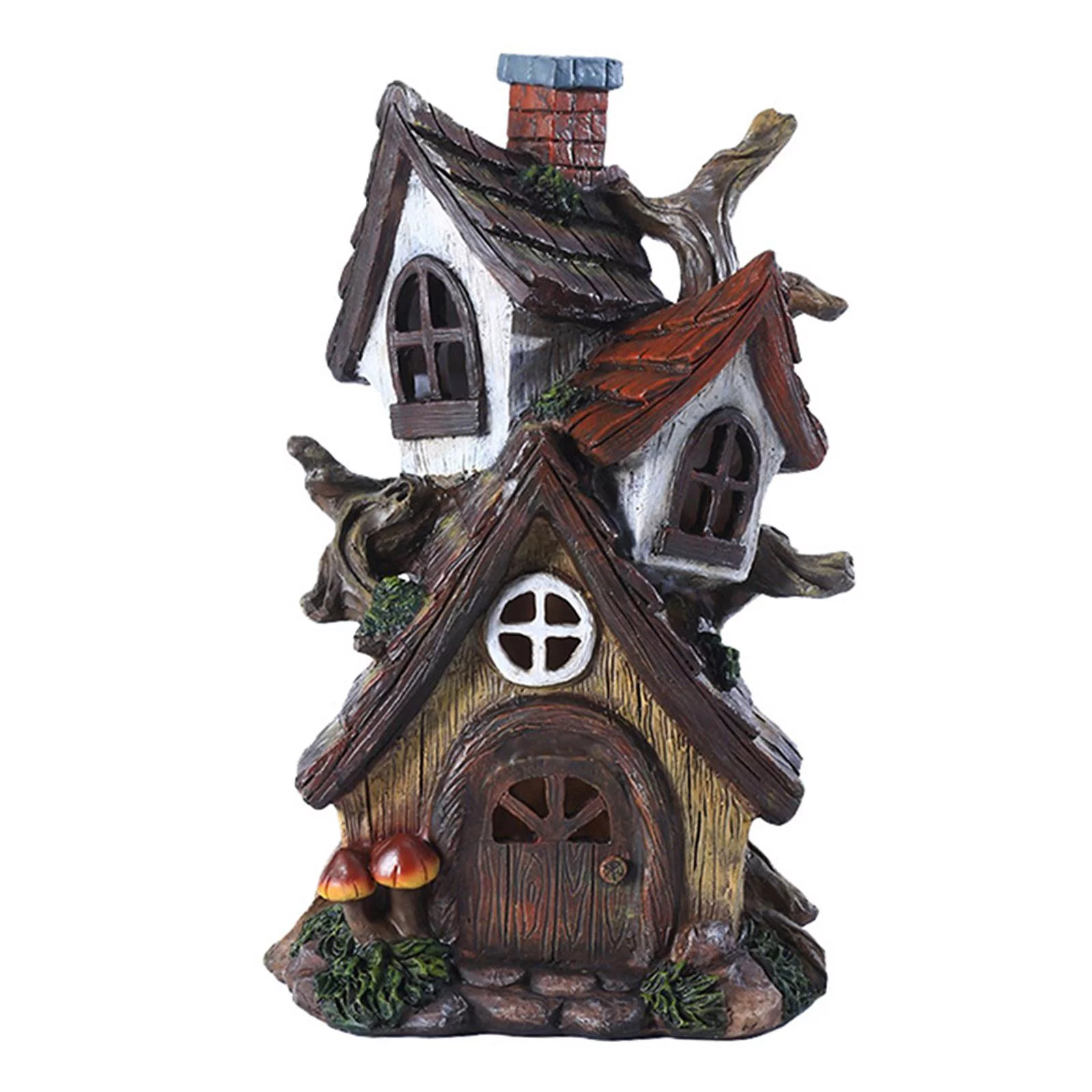 Resin Fairy Exquisite Decorations Sculptures Statues Fairy Garden Supplies Lawn Ornaments Tree House Cottage Figurines