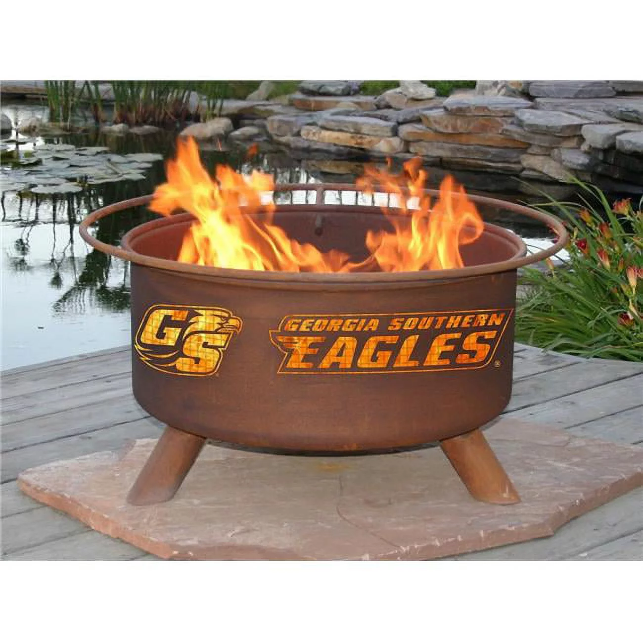 Patina Products  Georgia Southern Fire Pit - Natural Rust - 50 lbs