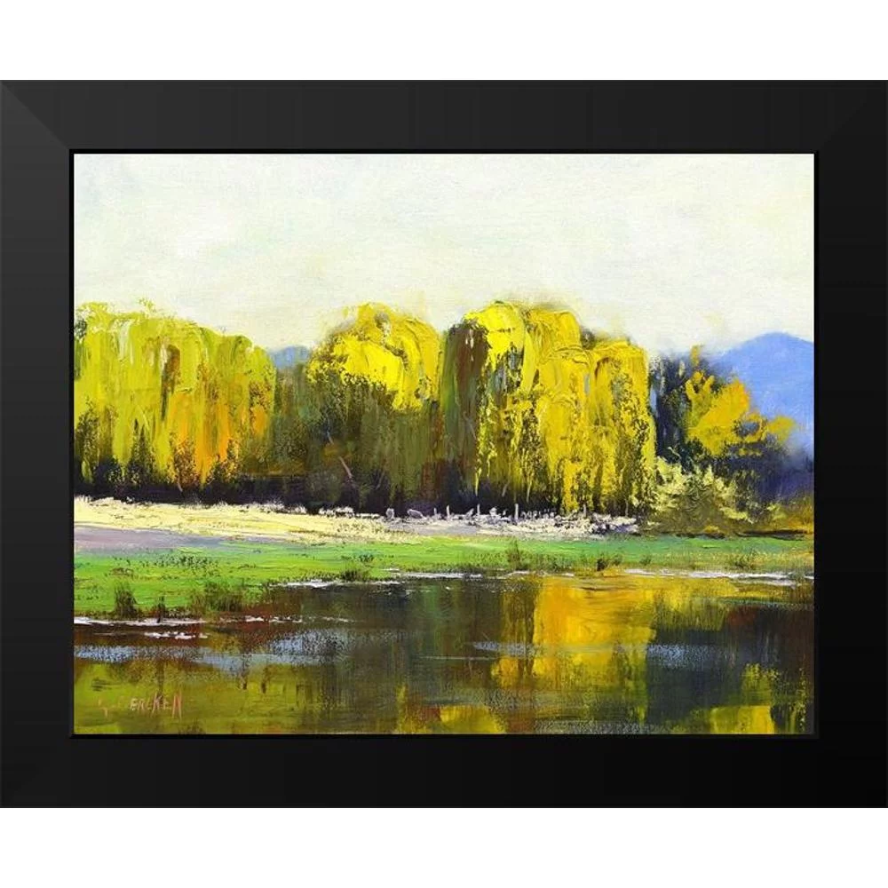 Gercken, Graham 14x12 Black Modern Framed Museum Art Print Titled - Willows