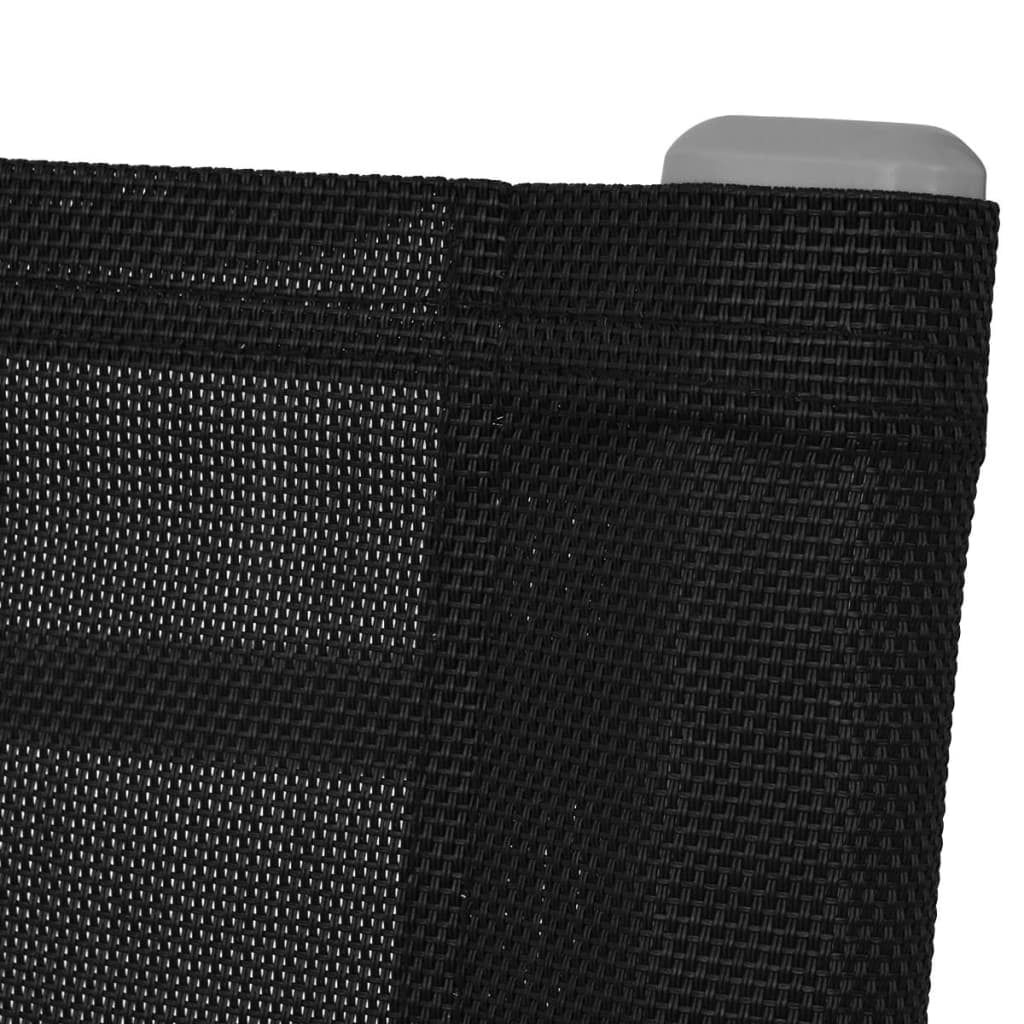 Aibecy Patio Rocking Chairs 2 pcs Steel and Textilene Black