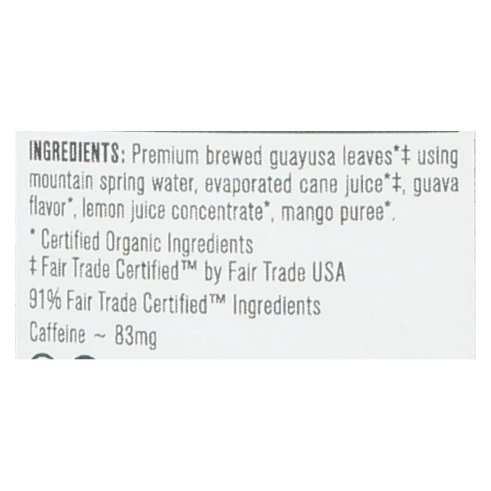 Seven Teas - Tea Guava Mango Guyusa - Case of 12-16 FZ