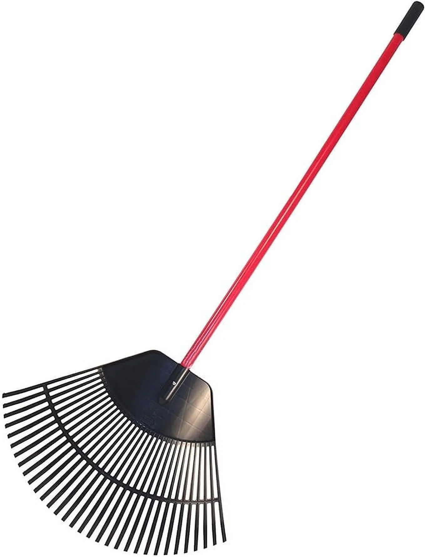 Poly Lawn and Leaf Rake with Fiberglass Handle, 31-Inch