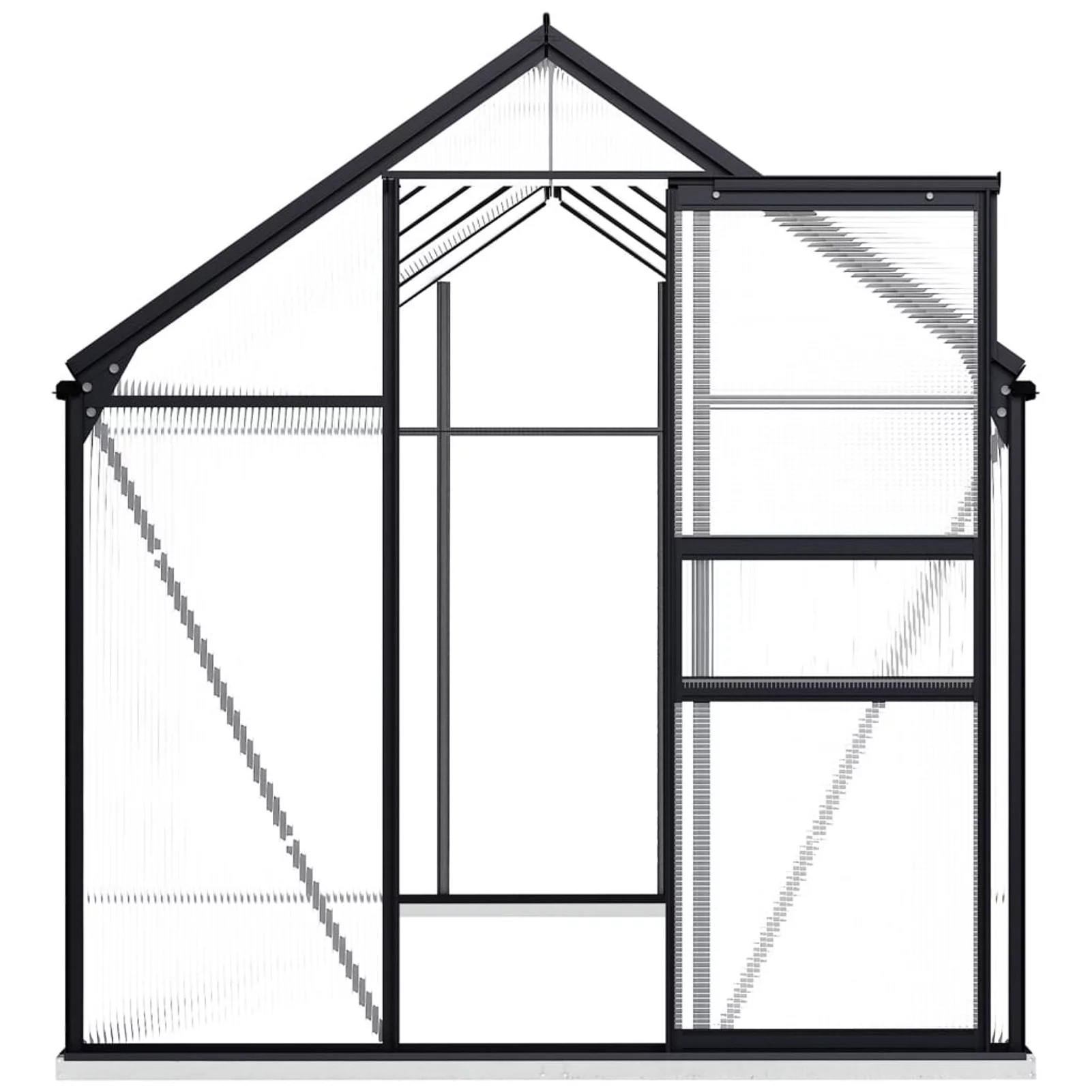 Dcenta Greenhouse with Base Frame Anthracite Aluminum 63.4 ft²