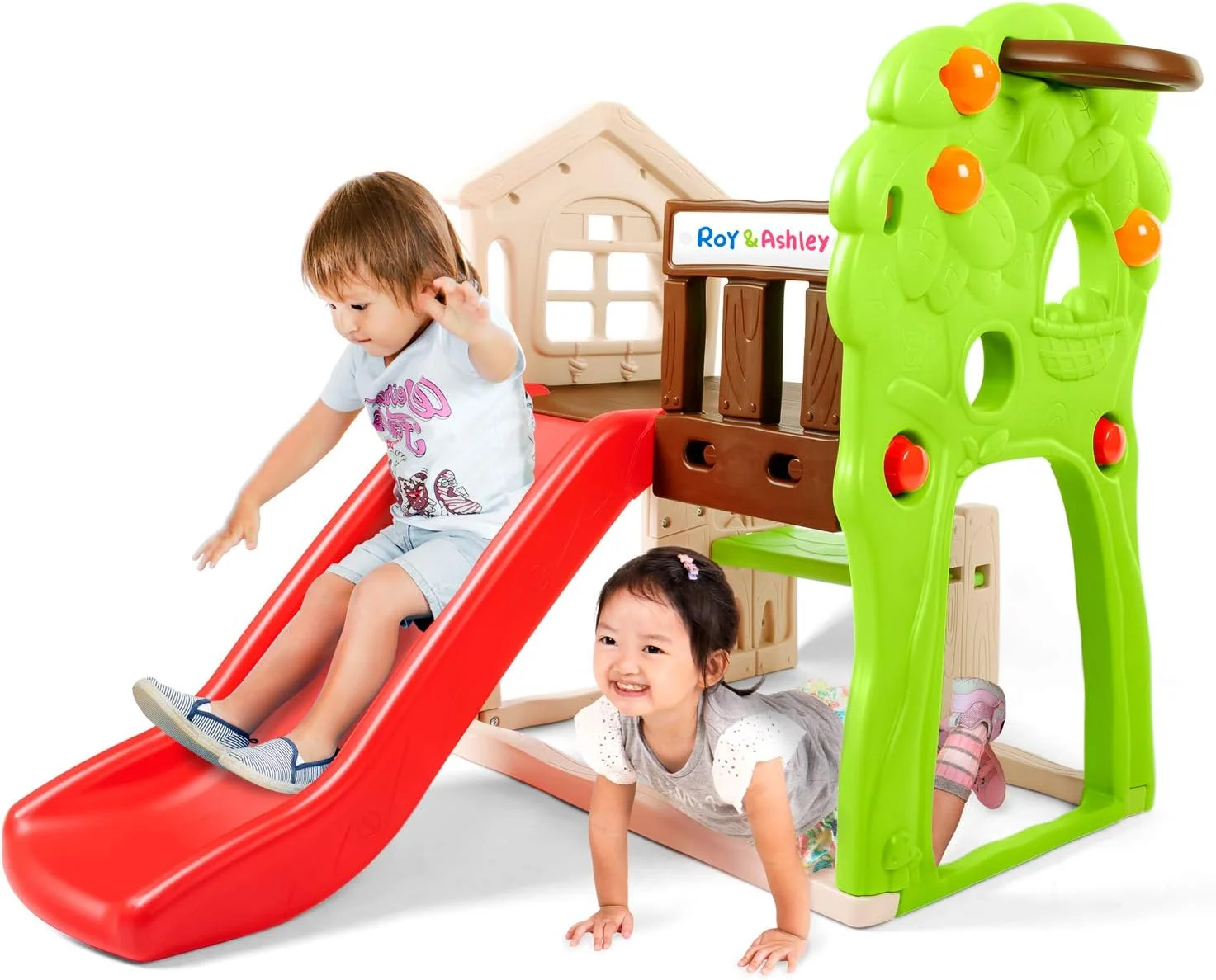 YOUB My First Clubhouse Climber | Indoor & Outdoor Toddler Activity Playset – Promotes Motor Skills Development for Toddlers – Safe for Kids to Crawl, Climb, Slide, Anti-Slip Step, Age 1.5+