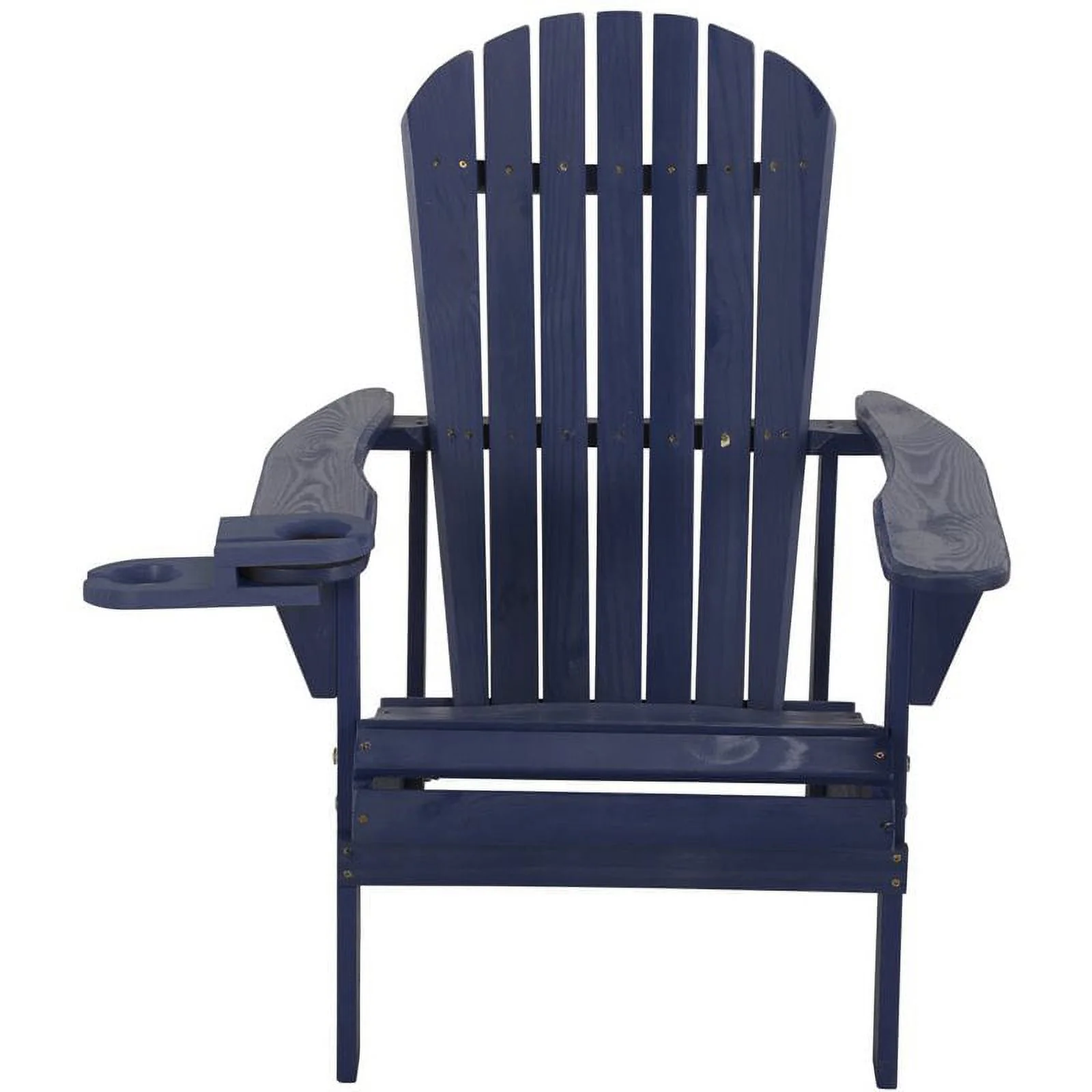W Unlimited Earth 3 Piece Wooden Patio Adirondack Conversation Set in Navy Blue