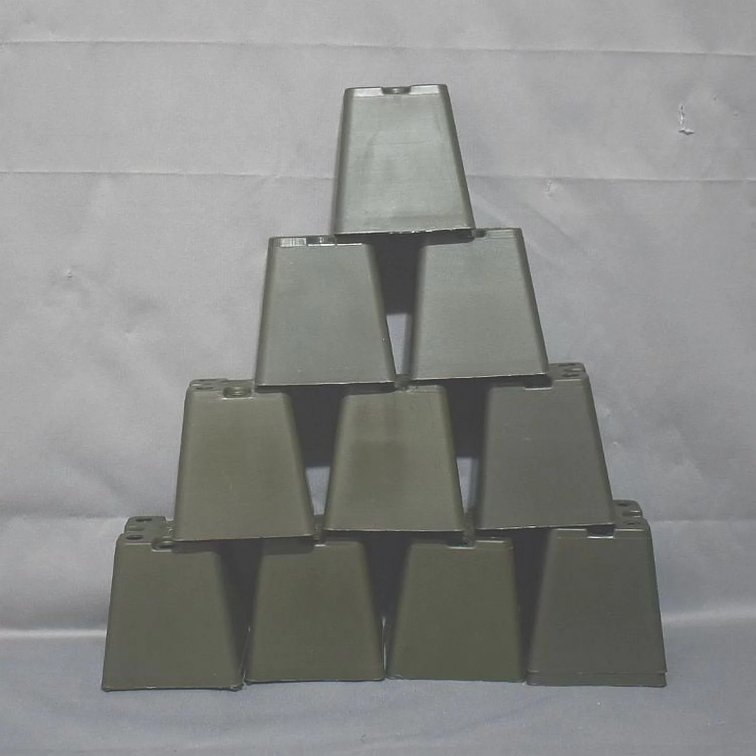 10 Pack - 2 1/4'' Green Square Plastic Orchid Pot by Sophie's Orchids