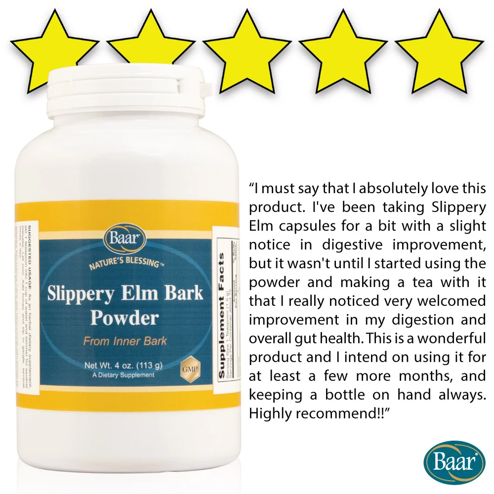 Slippery Elm Bark Powder, 4 oz