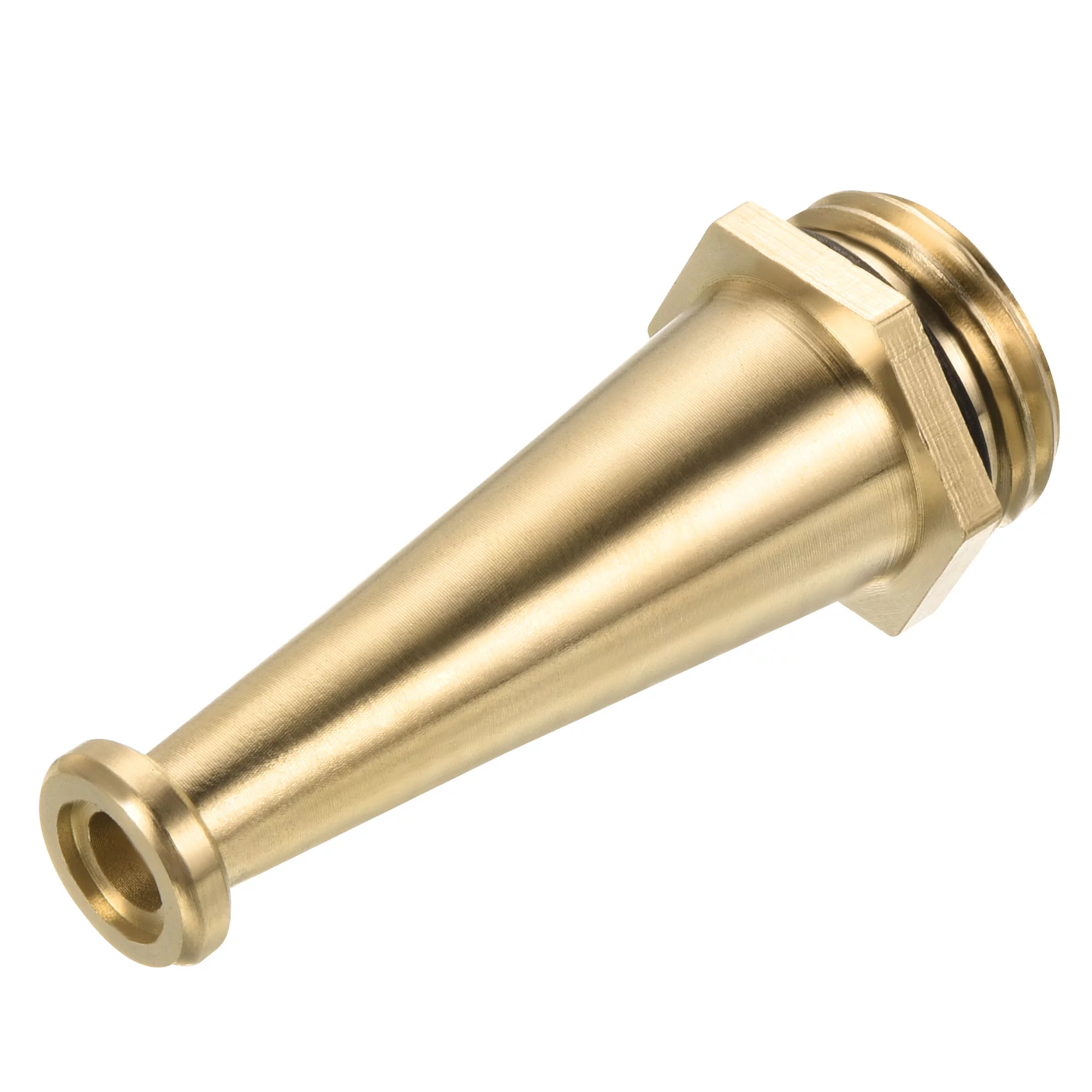 Uxcell G1/2 Brass Hose Nozzle Valve 2.2'' Length Jet Cleaning for Garden, Yellow