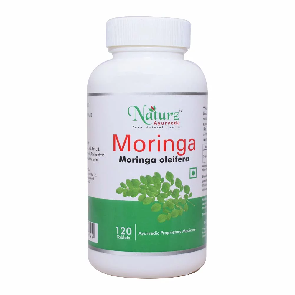 Naturz Ayurveda Moringa 120 Tablets, Grey