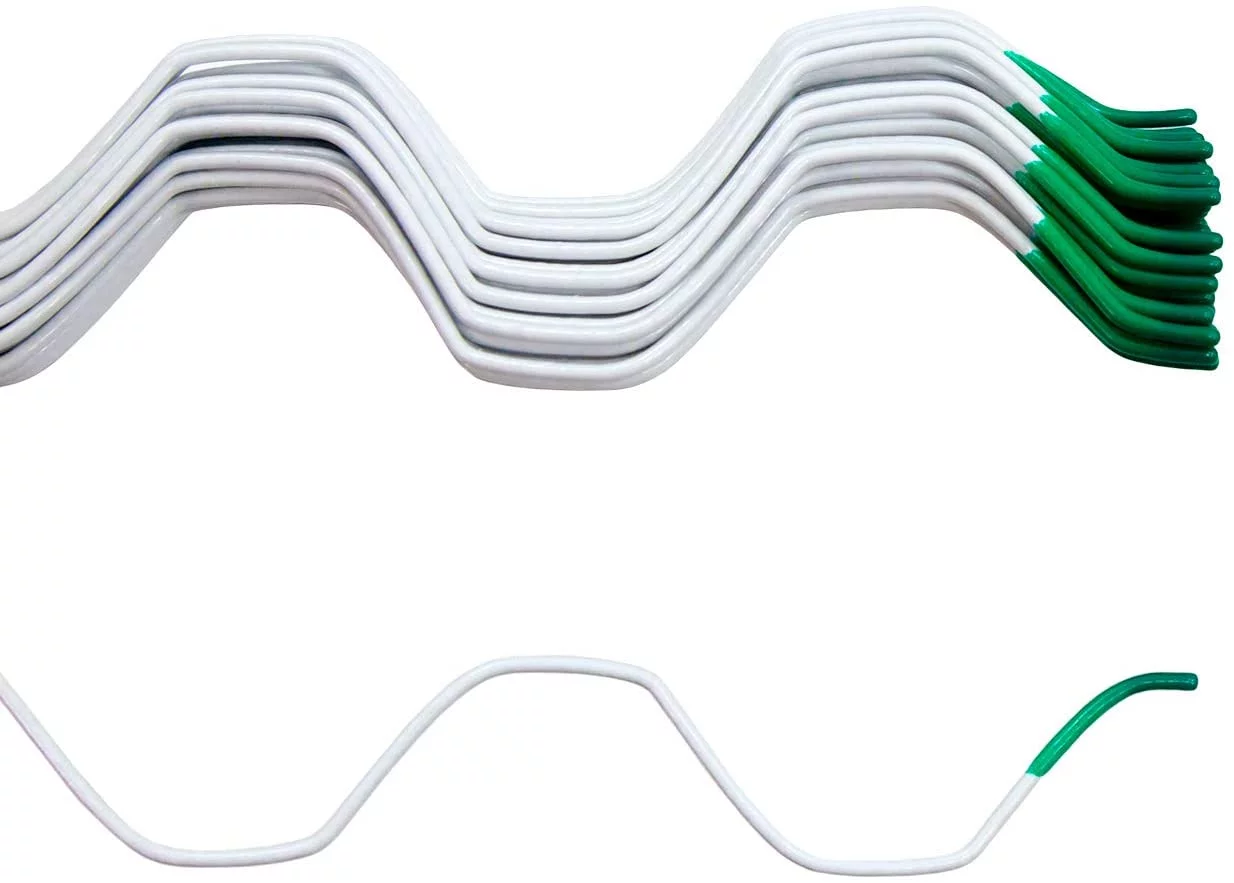 Jiggly Greenhouse 6ft 6 Inch Wire | PVC Coated | Attaches Plastic Poly Film or Shade Cloth to Greenhouse Channel | DIY Greenhouse (Pack of 50)