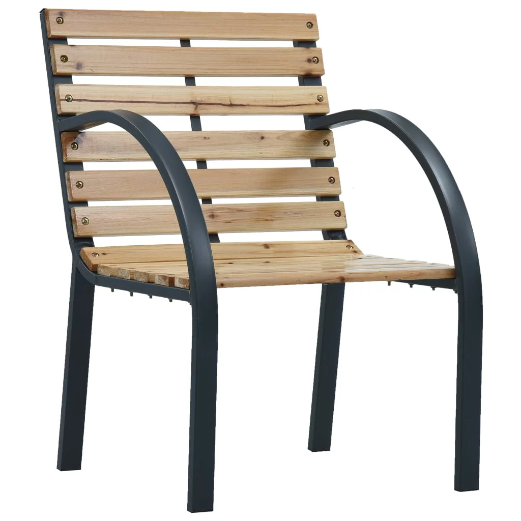 OWSOO Garden Chairs 2 pcs Wood