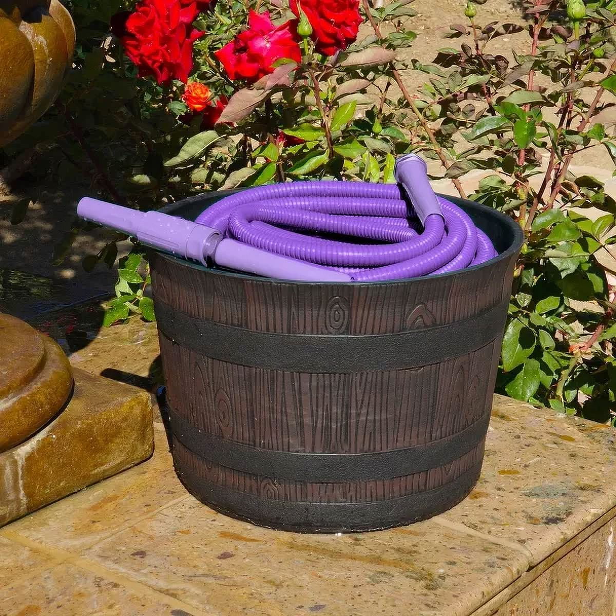 YFY 40' Outdoor Metal Garden Hose with Purse Handle - Purple