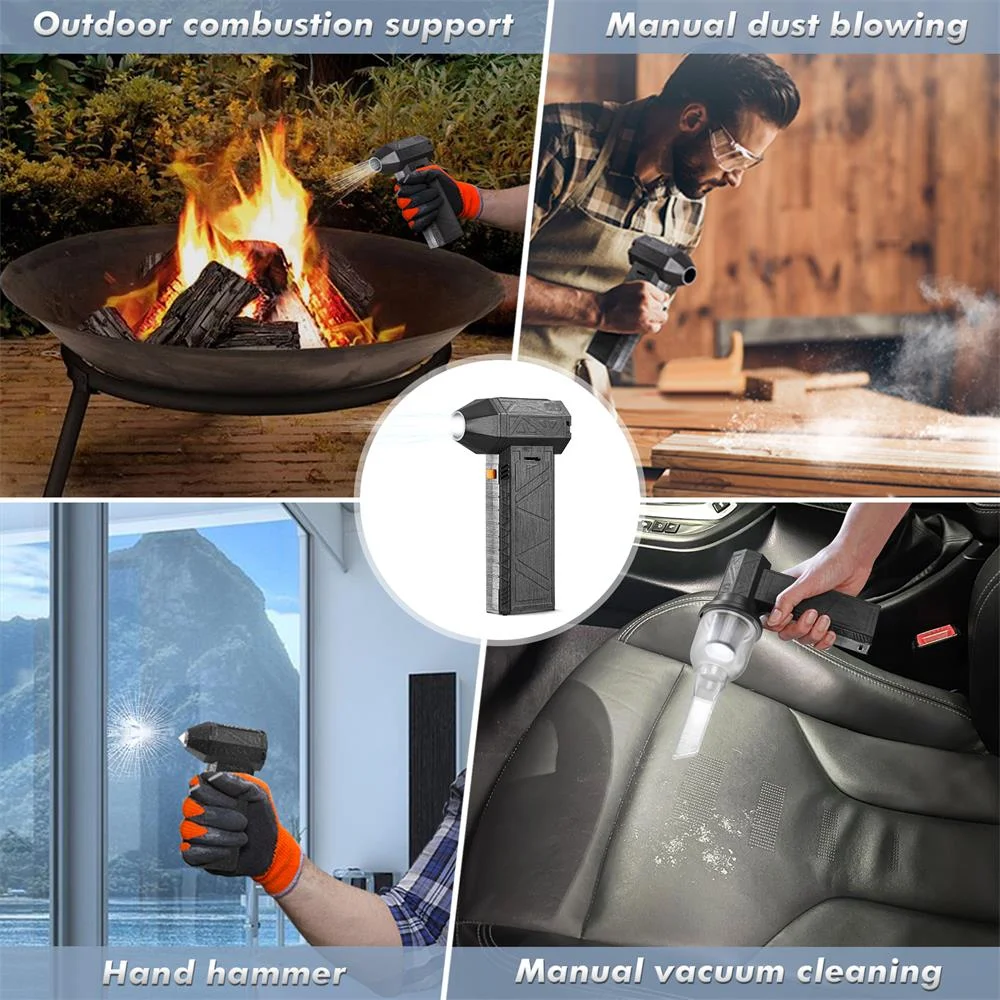Nebublu Dust blower,Fan 130000 RPM Fan 52m/s Turbo  Camp Equipment TYPE-C Portable Turbo RPM Portable Hand Blower Outdoors Outdoors Fan TYPE-C Portable Re able Blower Held Fan Handheld