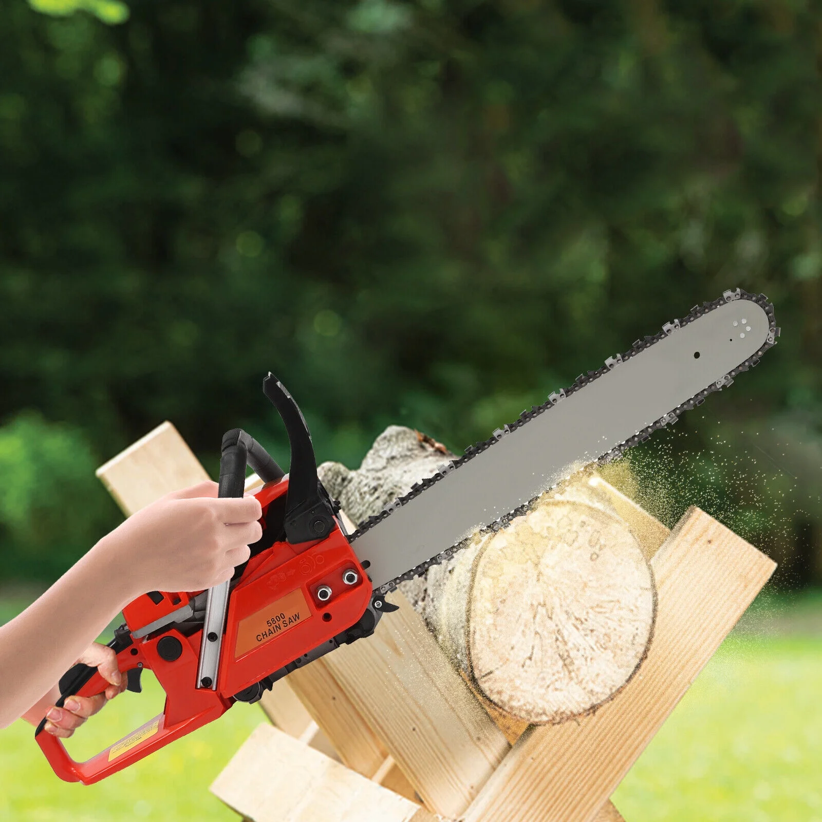 58CC 20inch Gas Chainsaw 2 Stroke Gasoline Powered Chain Saws Cutting Wood