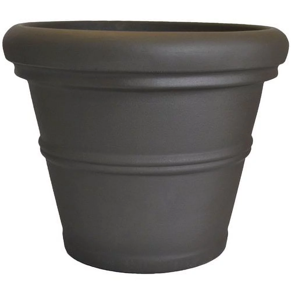 Tusco  20 in. Rolled Rim Planter, Slate