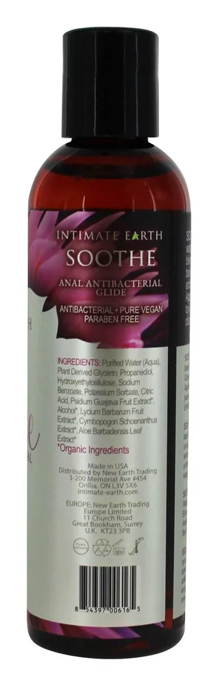 Intimate Earth Soothe Anal Antibacterial Glide with Guava Bark Extract 4 oz.