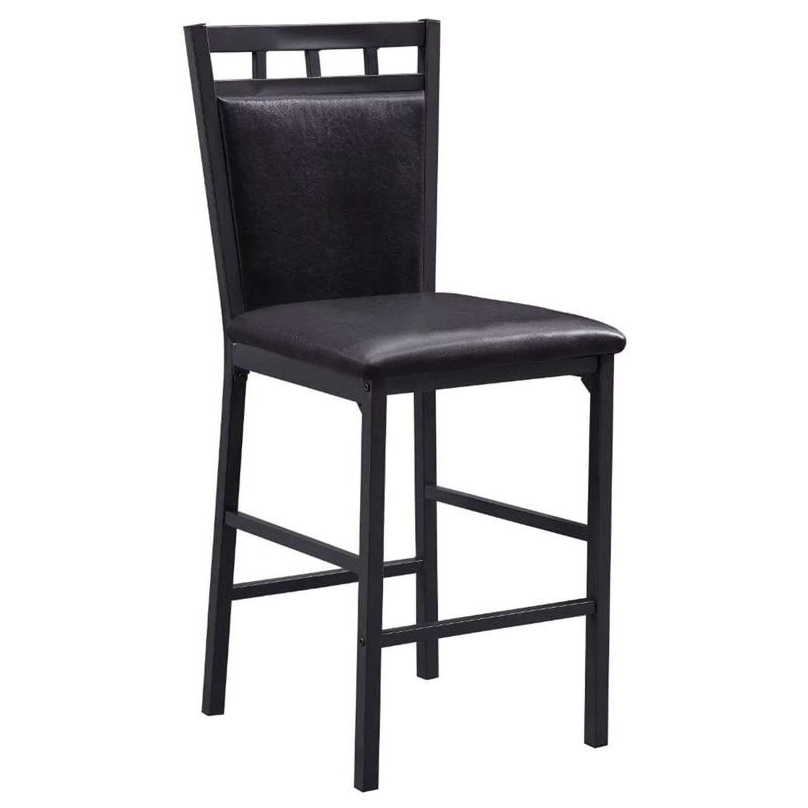 Pemberly Row 5 Piece Faux Marble Top Counter Height Dining Set in Black