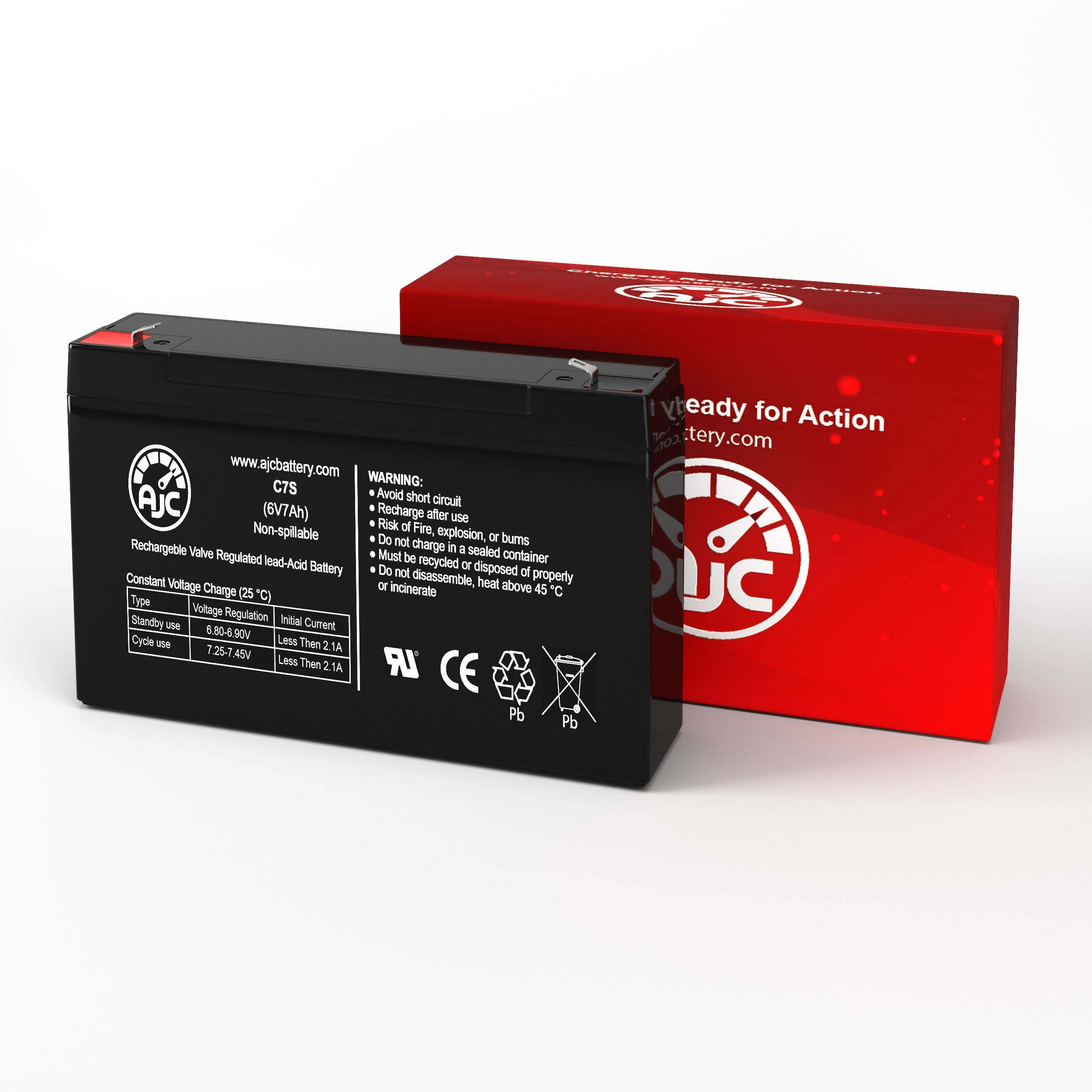 Roper 48221 6V 7Ah Lawn and Garden Battery - This Is an AJC Brand Replacement