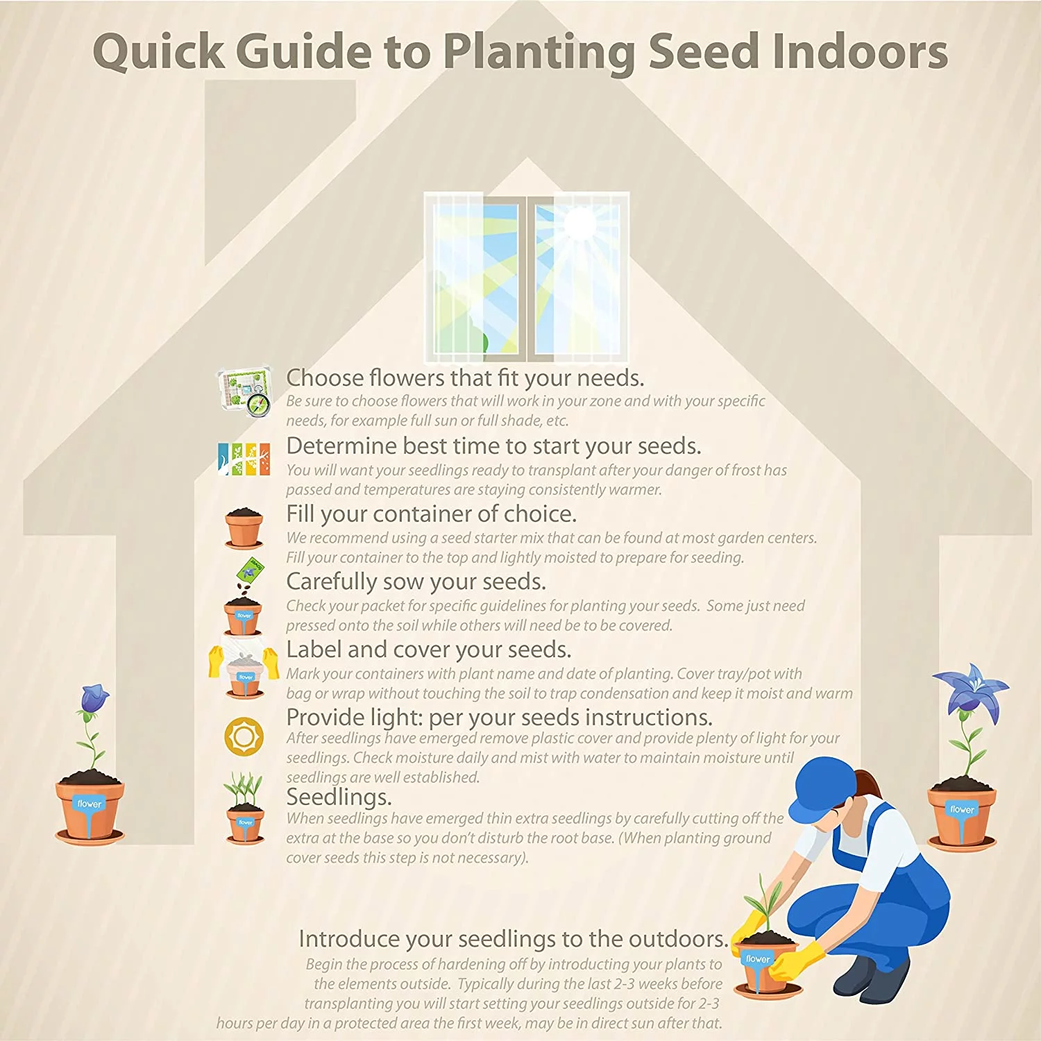 Outsidepride Mountain Wildflower Flower Seed Mix - 1/4 LB