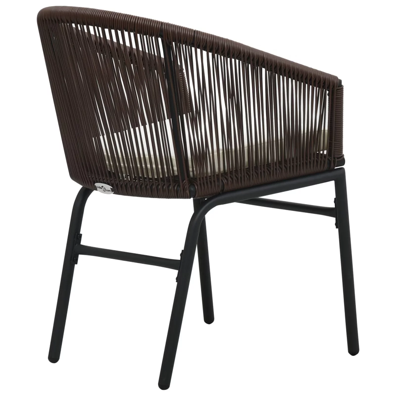 Andoer Patio Chairs 2 pcs Brown PVC Rattan