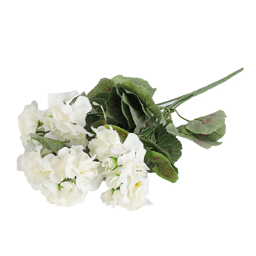 Sufanic Artificial Geranium Flowers Plant Artificial Plants Artificial Flower,White