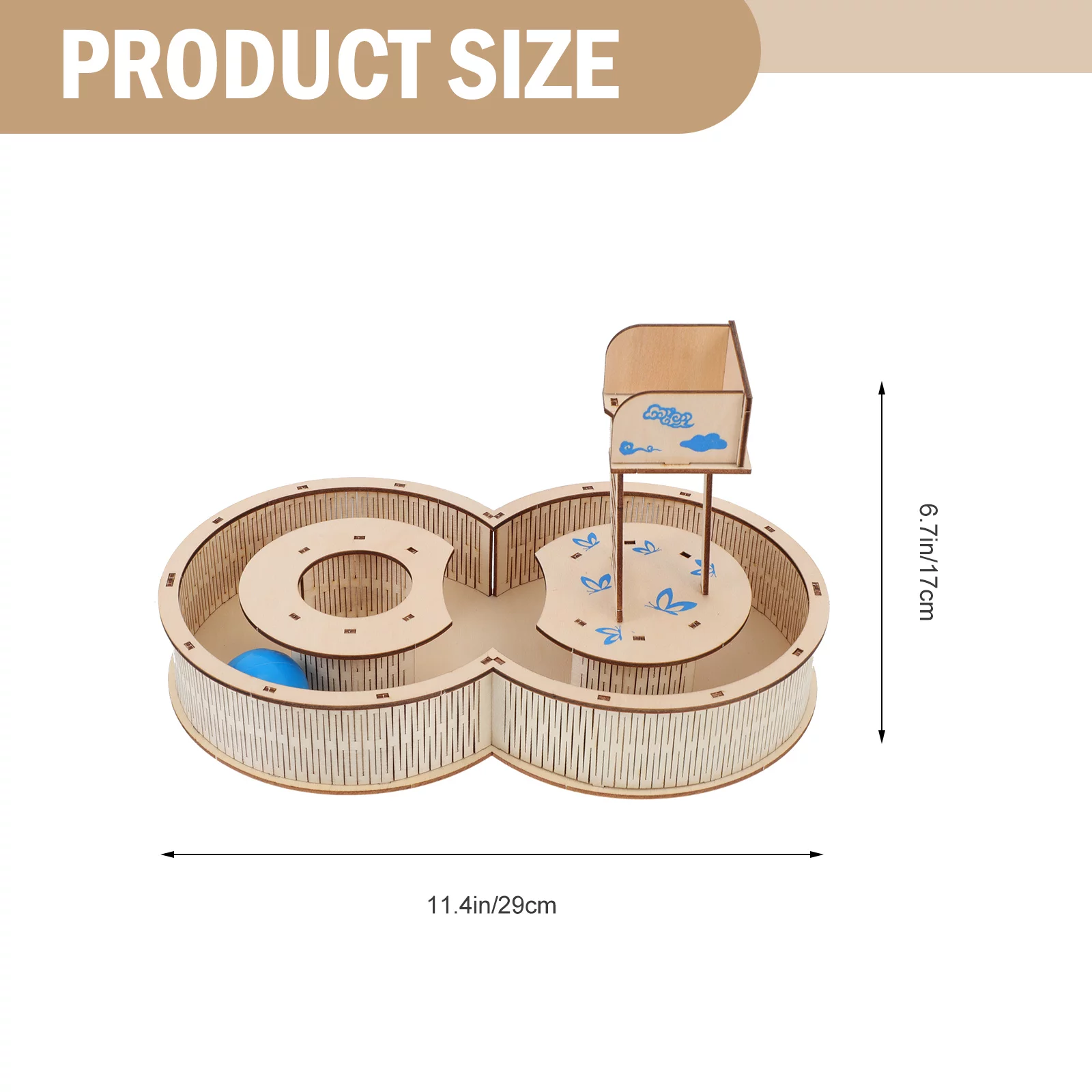 Wooden Hamster Maze Toy Pet Labyrinth Toy Small Animals Playground Toy