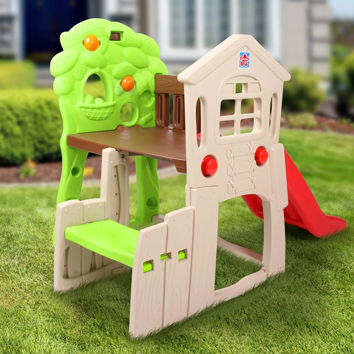 YOUB My First Clubhouse Climber | Indoor & Outdoor Toddler Activity Playset – Promotes Motor Skills Development for Toddlers – Safe for Kids to Crawl, Climb, Slide, Anti-Slip Step, Age 1.5+