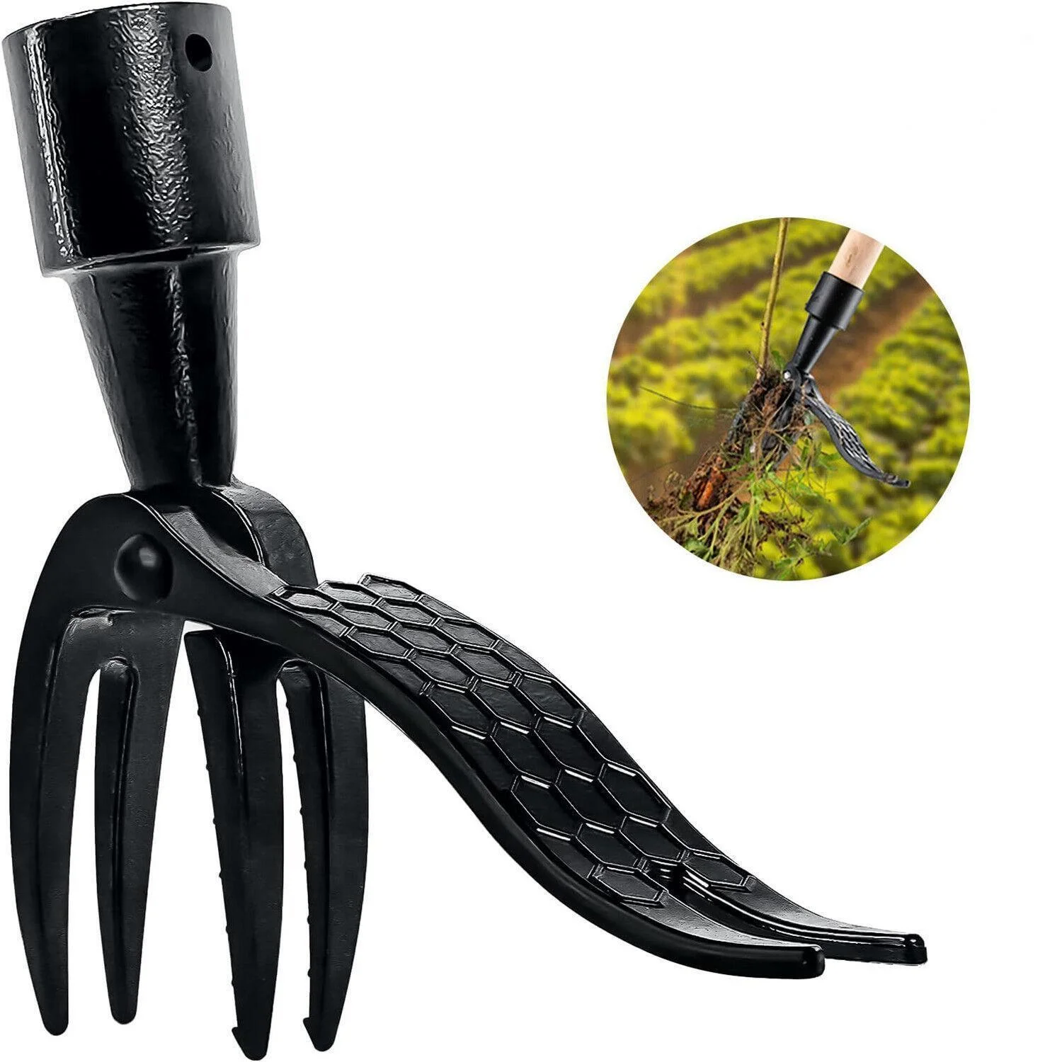 Weeder Puller Stand Up Weed Tool Handle Claw Garden Outdoor Root Remover Killers