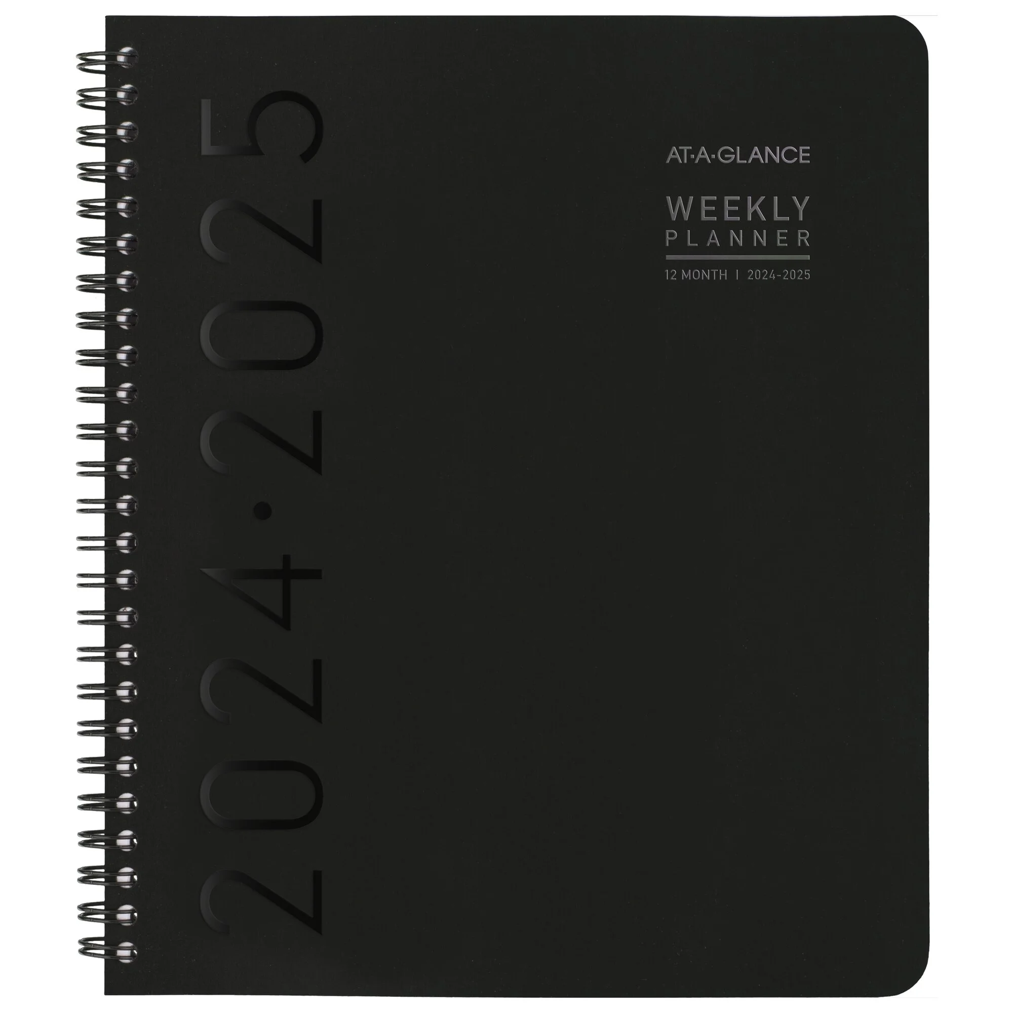 AT-A-GLANCE Contemporary Lite Academic 2024-2025 Weekly Monthly Planner Black
