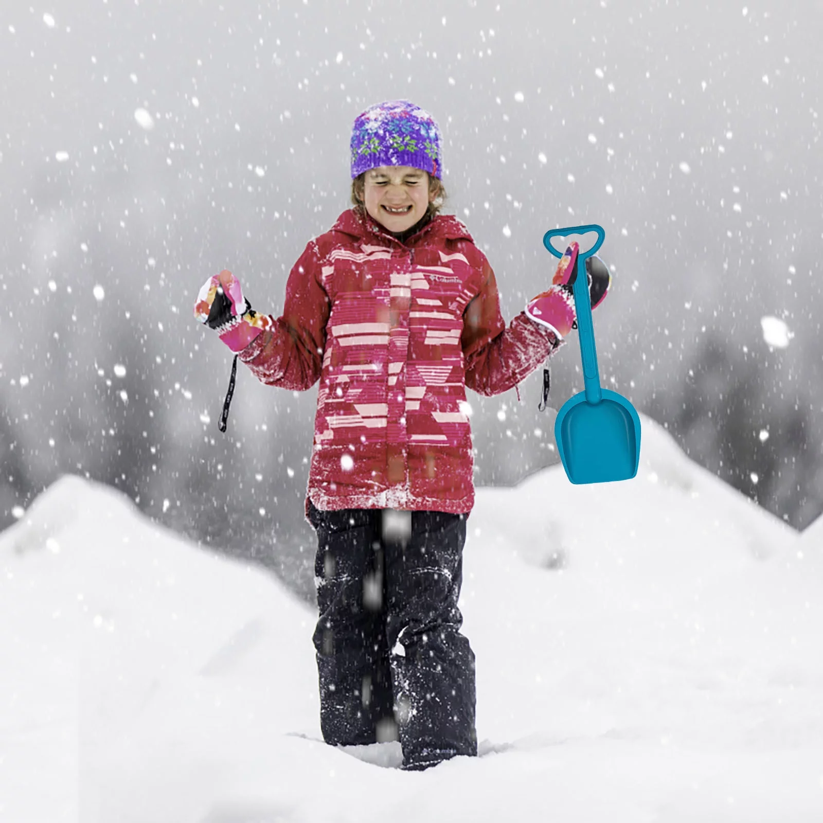 YALFJV Anime Sweater Children's Gourd Snow Shovel Children's Beach Shovel Hard Handle Winter Snow Shovel