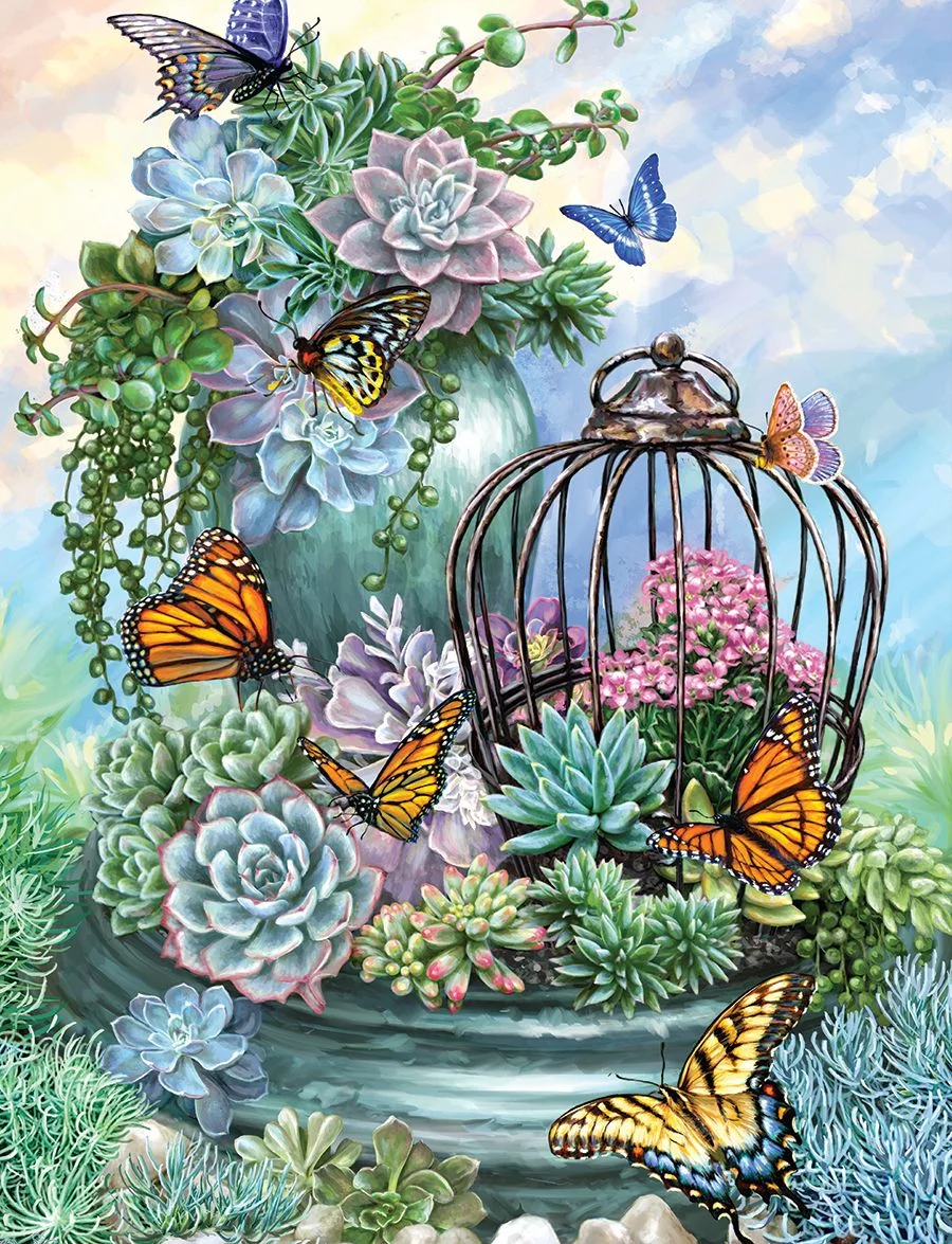 Springbok's 500 Piece Jigsaw Puzzle Butterfly Bliss