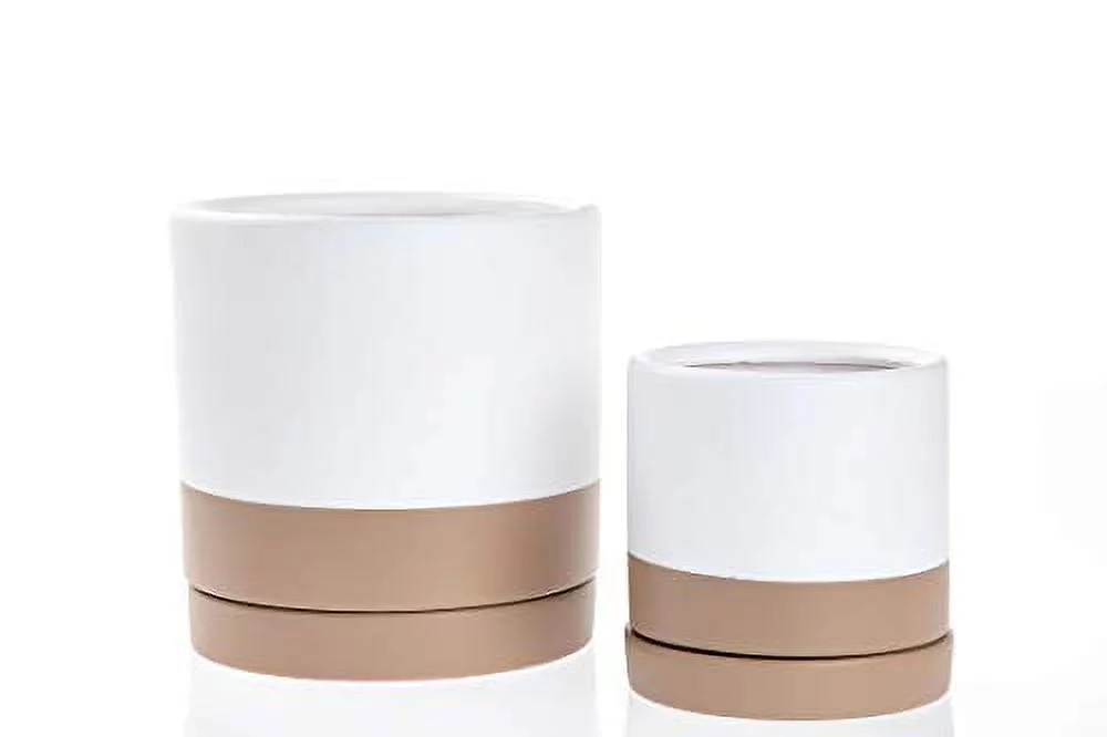 Lillian Terracotta Pot with Saucer (Brown, 5.5”x 6”) (CR6360PK)