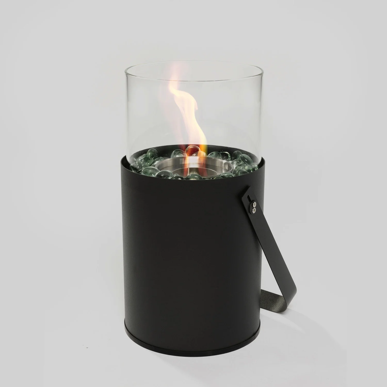 Elegant Portable Mini Black Ethanol Tabletop Fire Pit - Ideal for Indoor & Outdoor Use at Dinner Parties and Home Decoration in the Garden