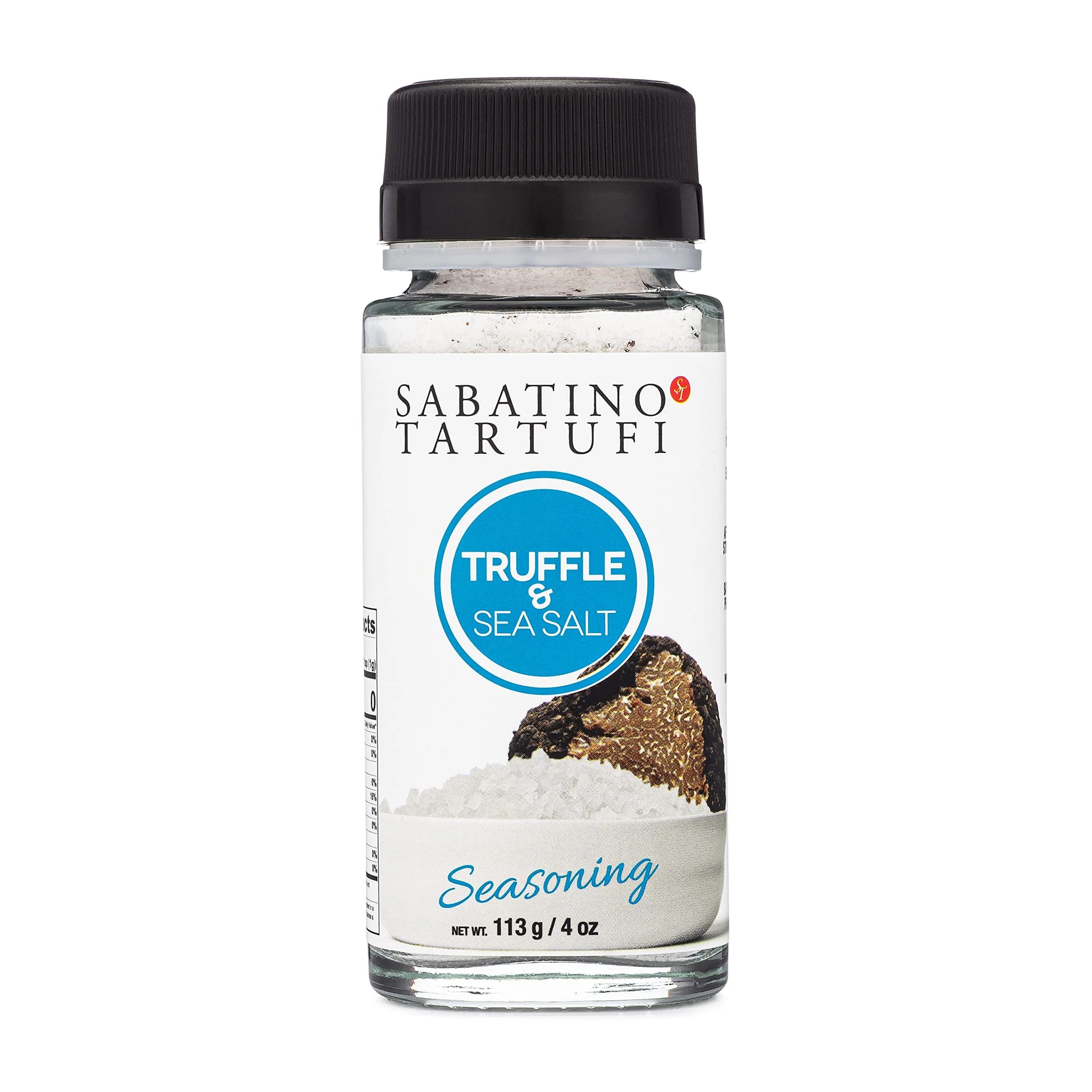 Sabatino Tartufi Truffle Salt Shaker, All Natural Gourmet Truffle Salt Seasoning, Sicilian Sea Salt,Kosher, Non-Gmo Project Verified, 4 oz