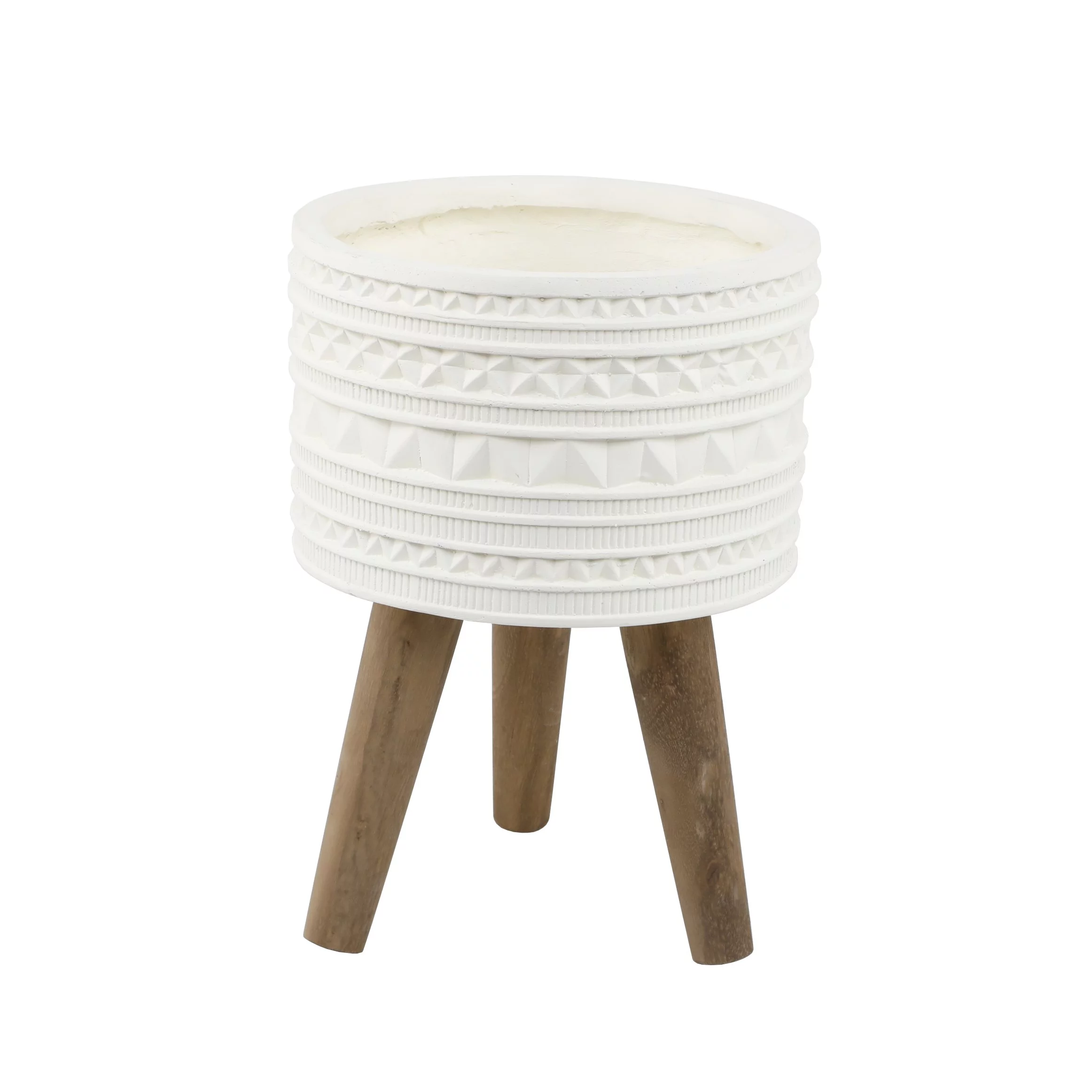 Flora Bunda CTF229E-WH 10' Crystal Fiberglass planter,WH