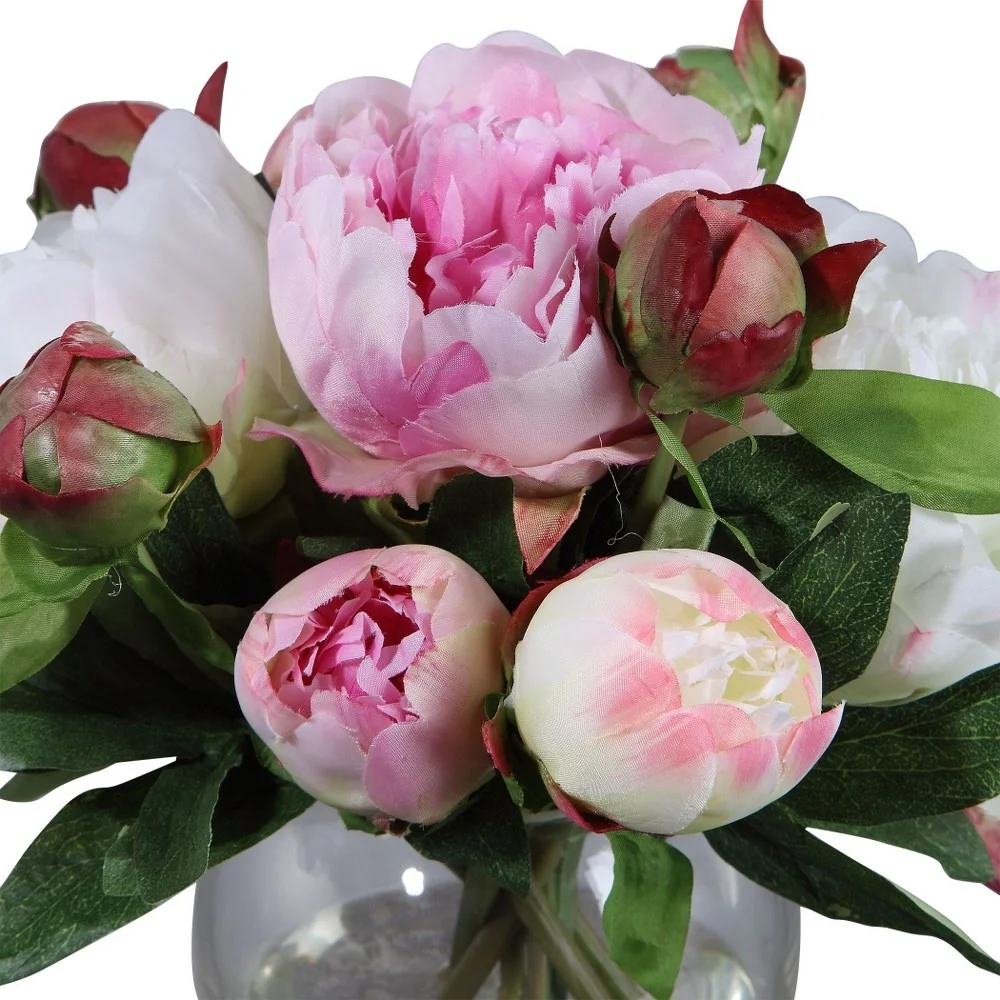 Aspen Loke 10 inch Peony Bouquet 10 inches Wide By 10 inches Deep Bailey Street Home 208-Bel-3314706