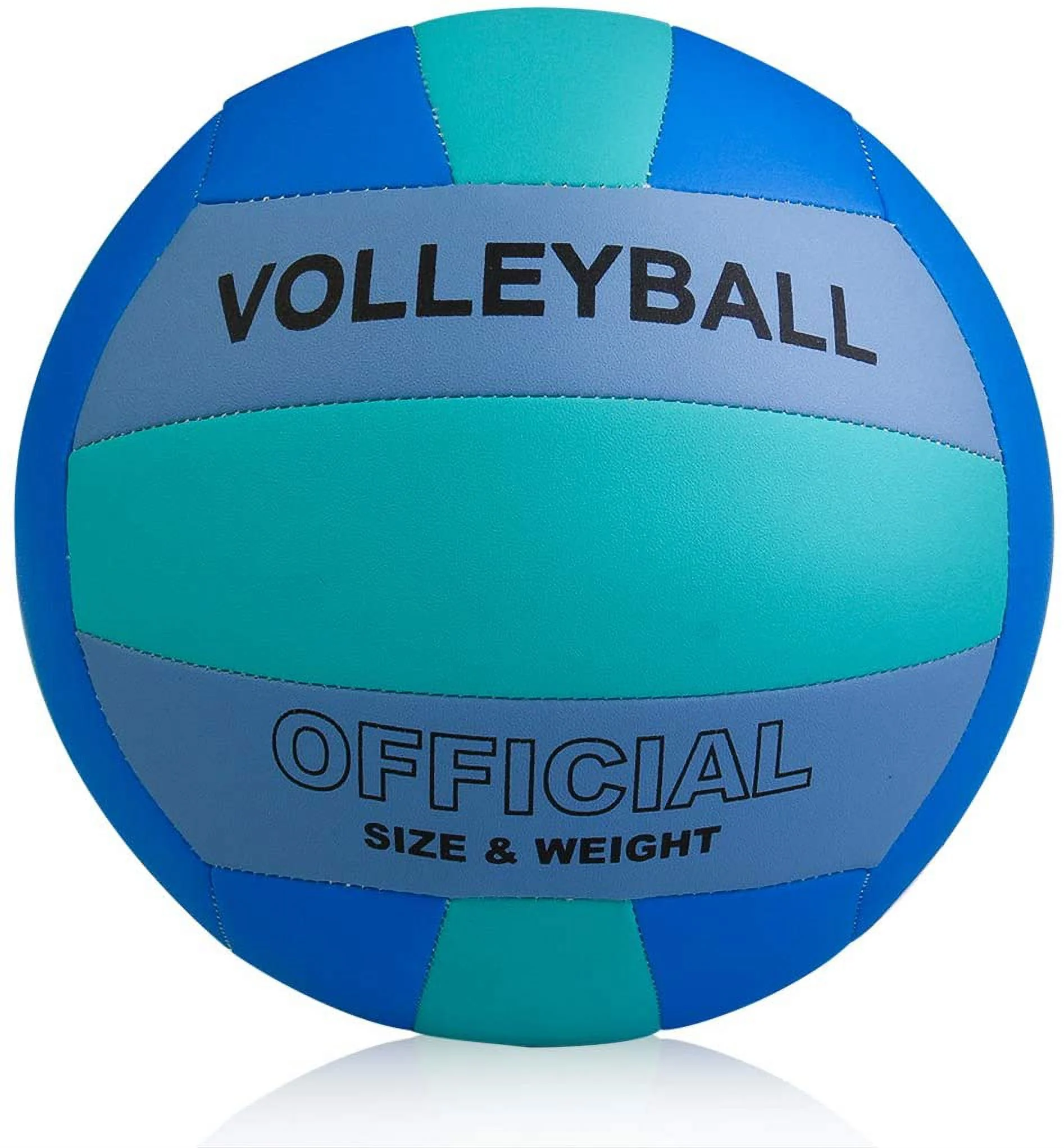 PECOGO Volleyball Size 5 PU Leather Soft Indoor Outdoor Volleyballs Sports Training Game Play Ball for Beginner, Teenager, Adult, 8.2