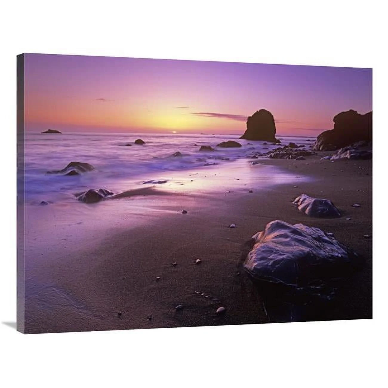 Global Gallery  30 x 40 in. Enderts Beach at Sunset, Redwood National Park, California Art Print - Tim Fitzharris