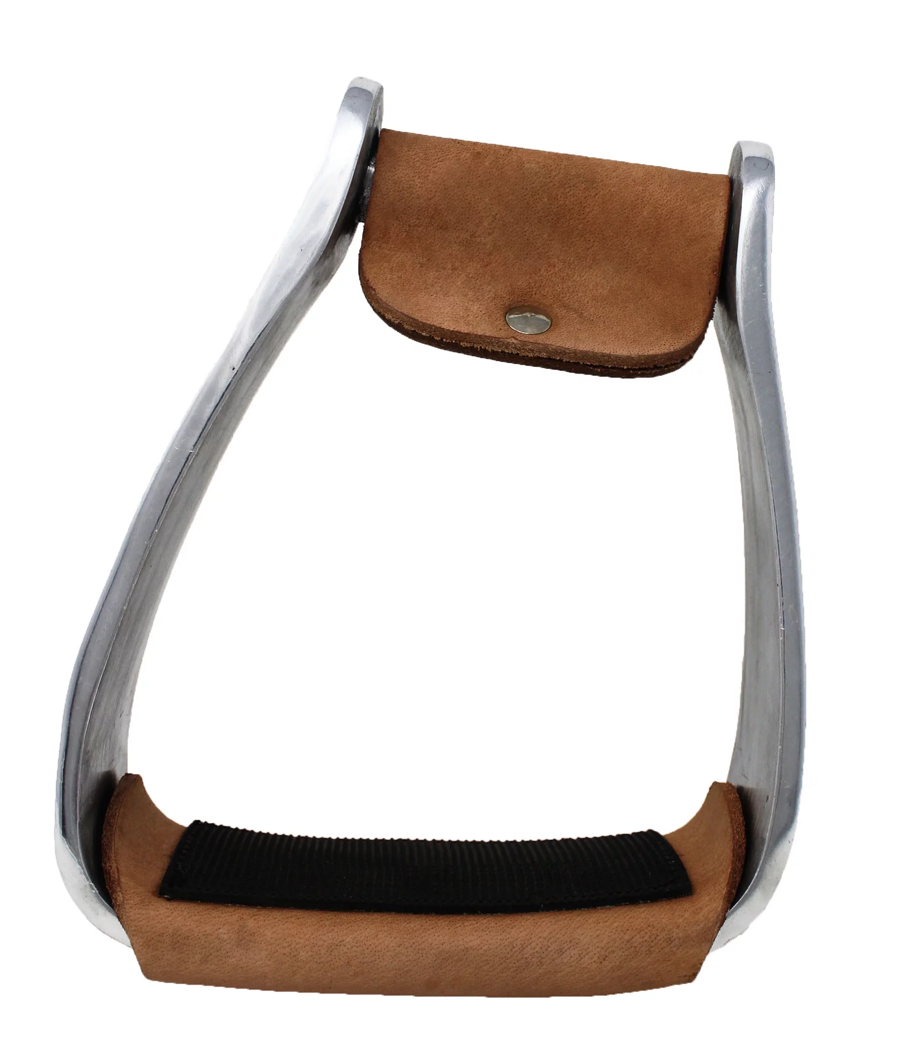 Challenger Western Angled Aluminum Saddle Stirrups w/ Black Cross Inlay 5173