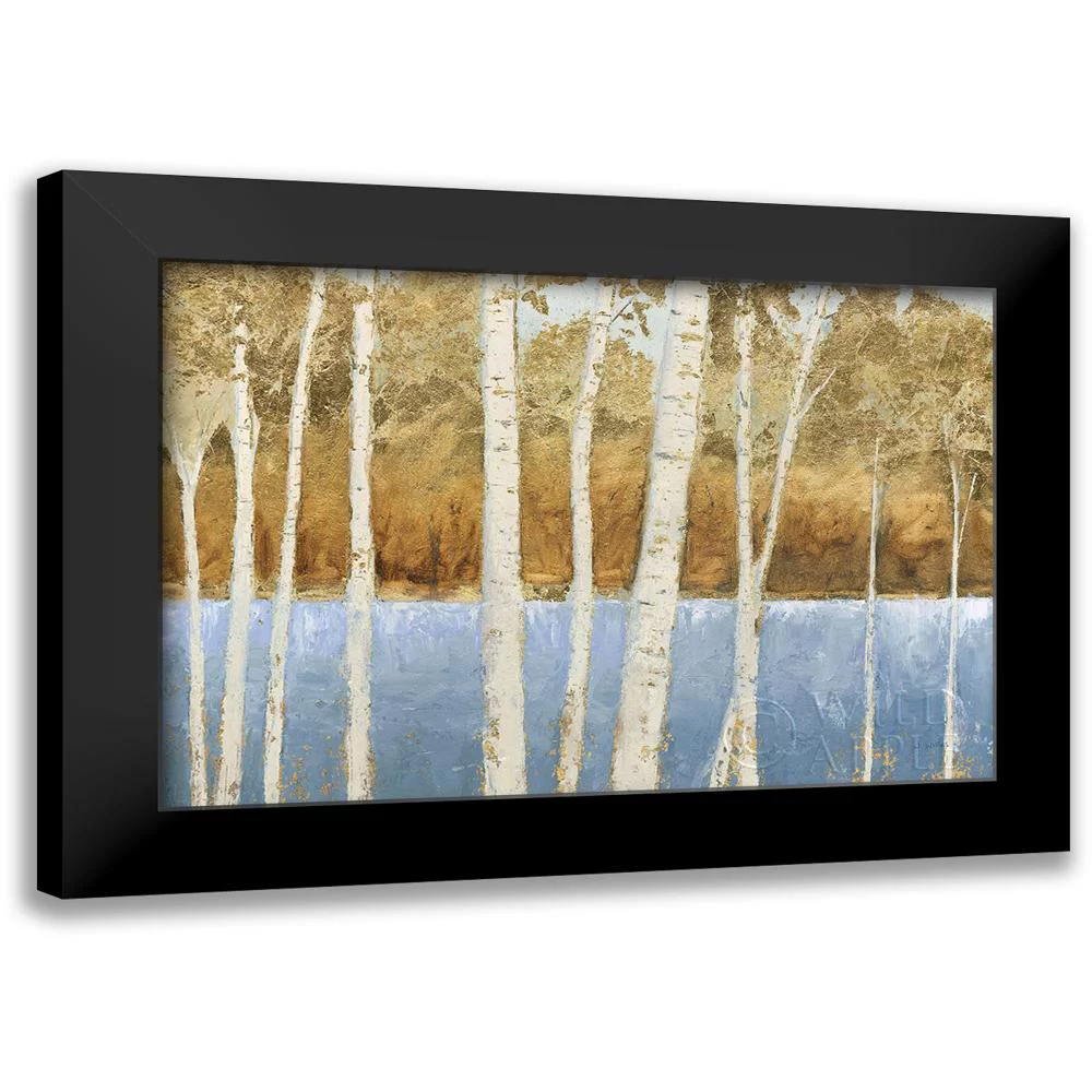 Wiens, James 14x11 Black Modern Framed Museum Art Print Titled - Lakeside Birches