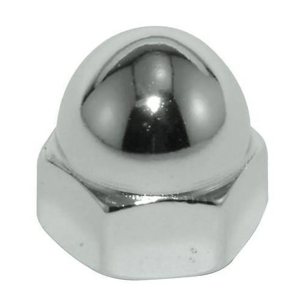 12L14 Steel Zinc Plated Finish Low Crown Acorn Nuts, 5 Pk.