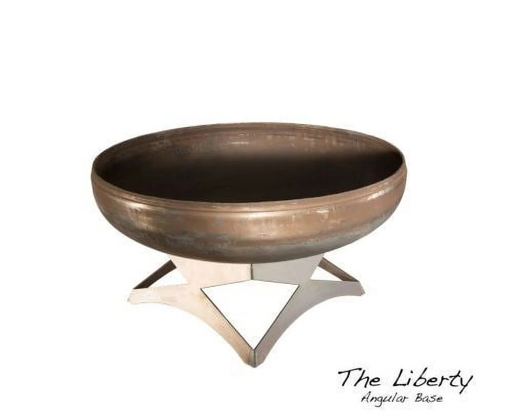 Ohio Flame OF24LTY-AB 24 dia. Liberty Natural Steel Angular Base Fire Pit