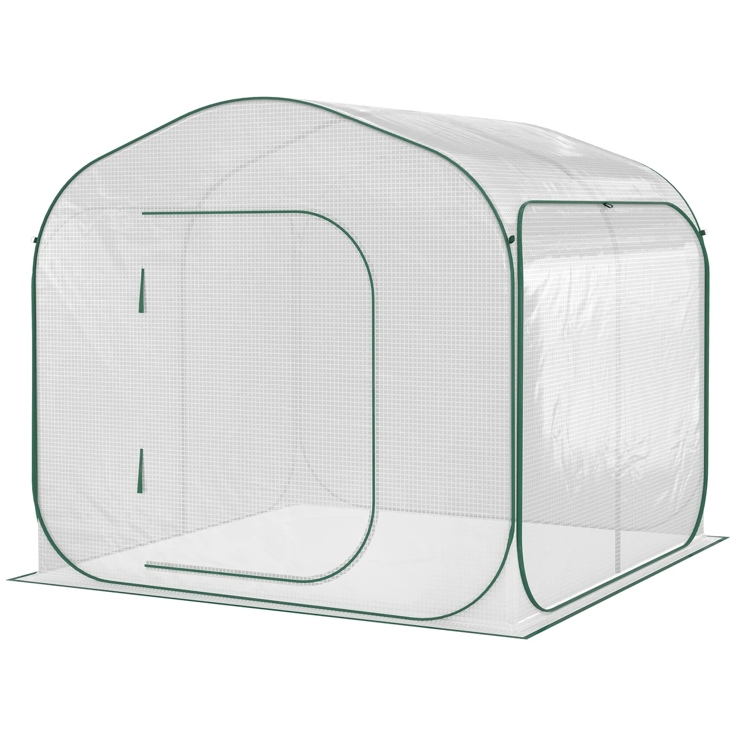 YLtoohoom 7‘ x 7‘ x 6‘ Portable Walk-in Greenhouse  Pop-up Setup  Outdoor Garden Hot House  Hobby Greenhouse Tent with Zipper Door for Growing Flowers  Herbs  Vegetables  Saplings  Succul