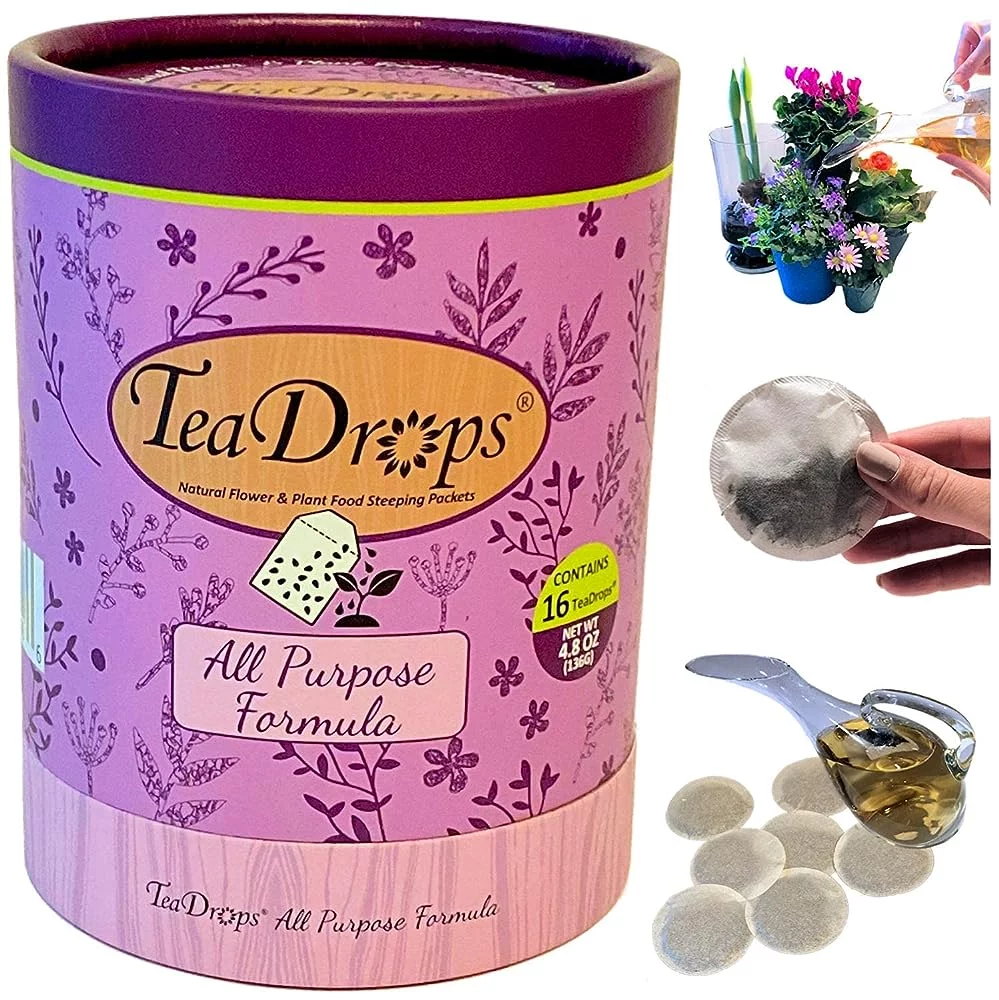 Organic Plant Fertilizer – 16 Liquid Indoor House Plant Food Packets – Make up to 32 Gons (Easy use in Watering Can & Containers, Ecofriendly)